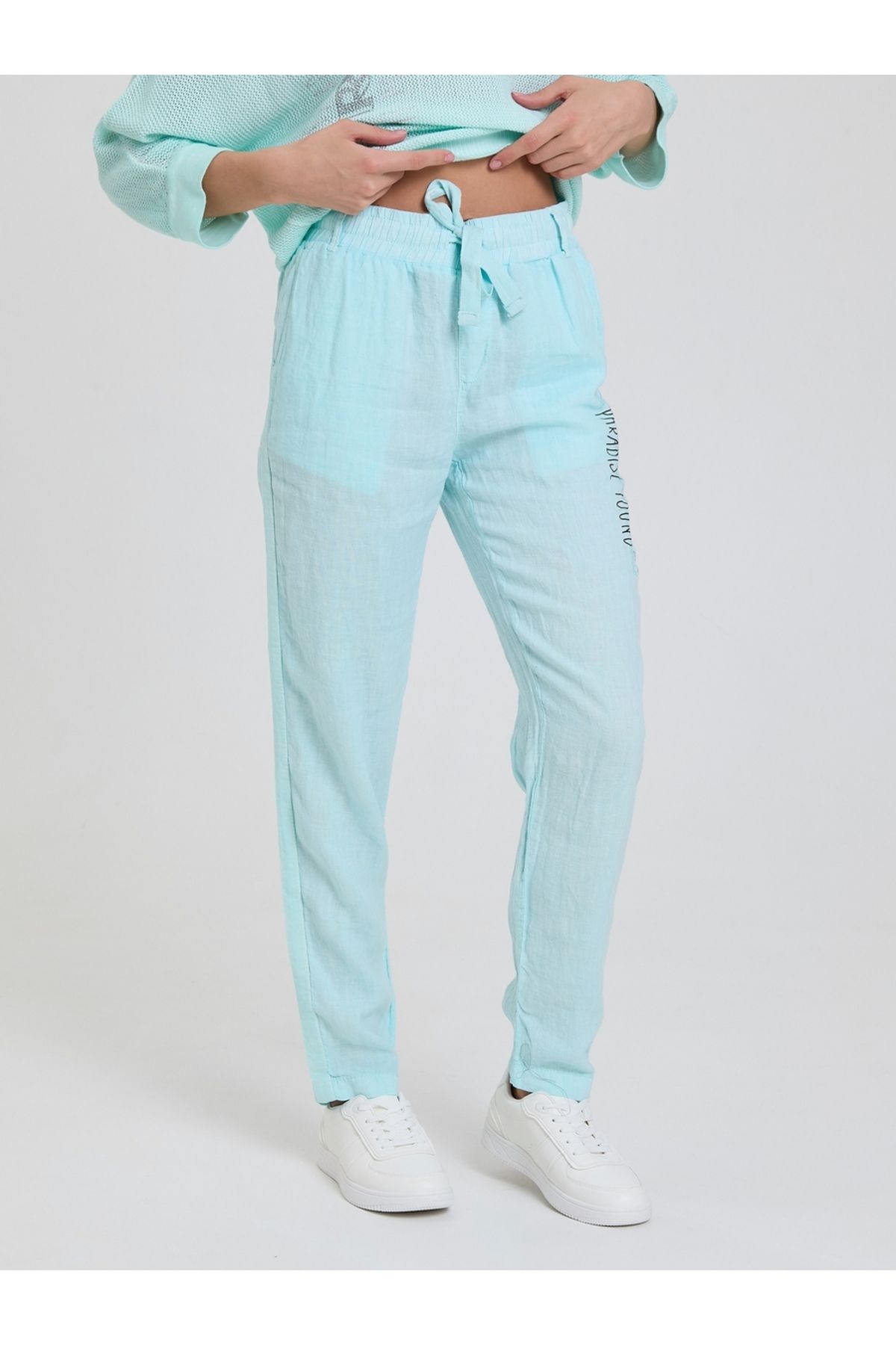 Soccx KADIN %100 KETEN PANTOLON