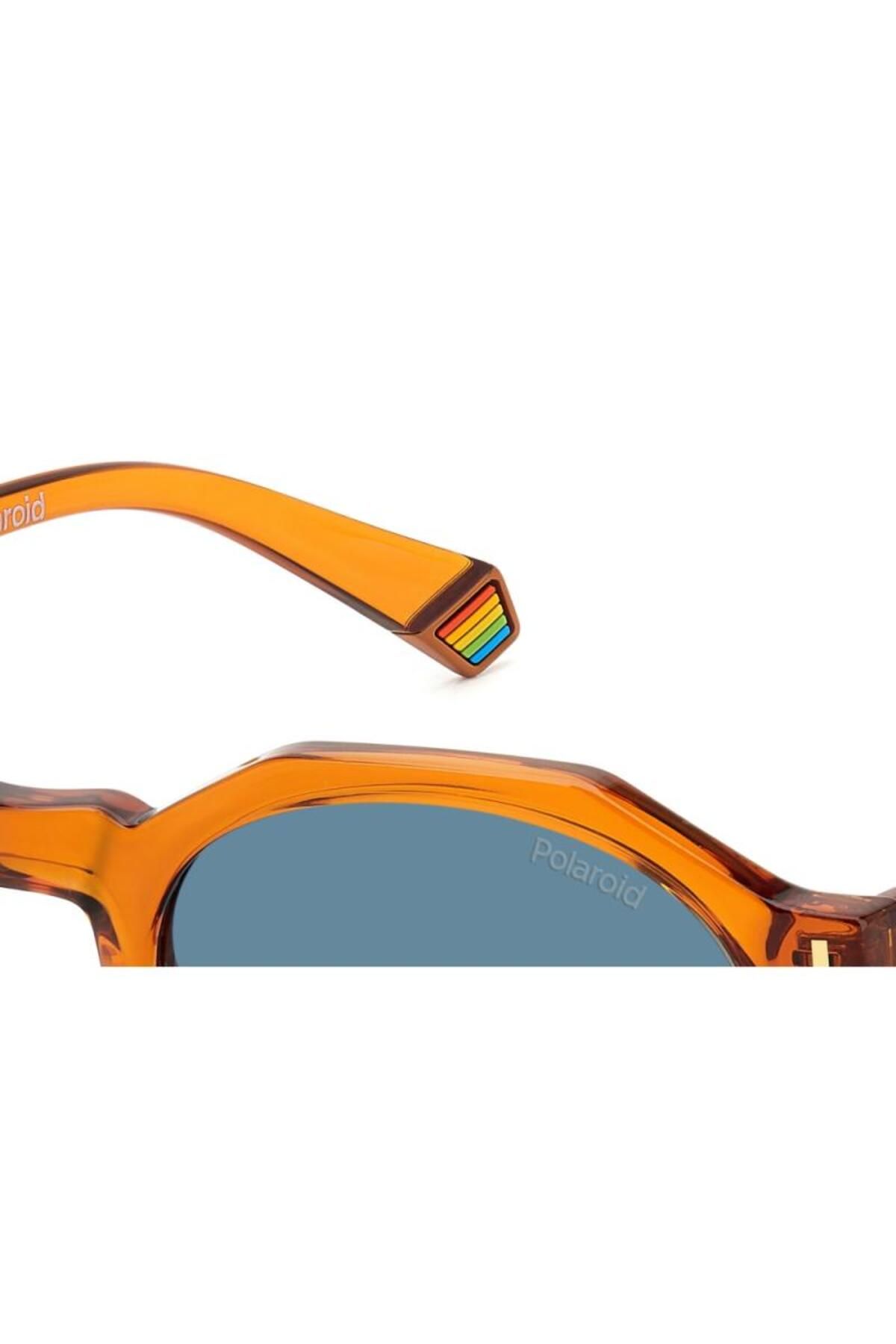 Polaroid-Ochelari de soare Polaroid PLD 6207/S 2LF/C3 pentru femei, portocalii, rotunzi, 52 mm 4