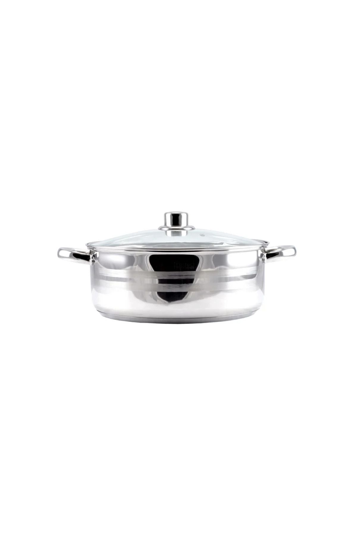 Perfect Home Oala Din Inox Cu Capac Sticla , Diametrul 28 Cm, 6 Litri - One Size