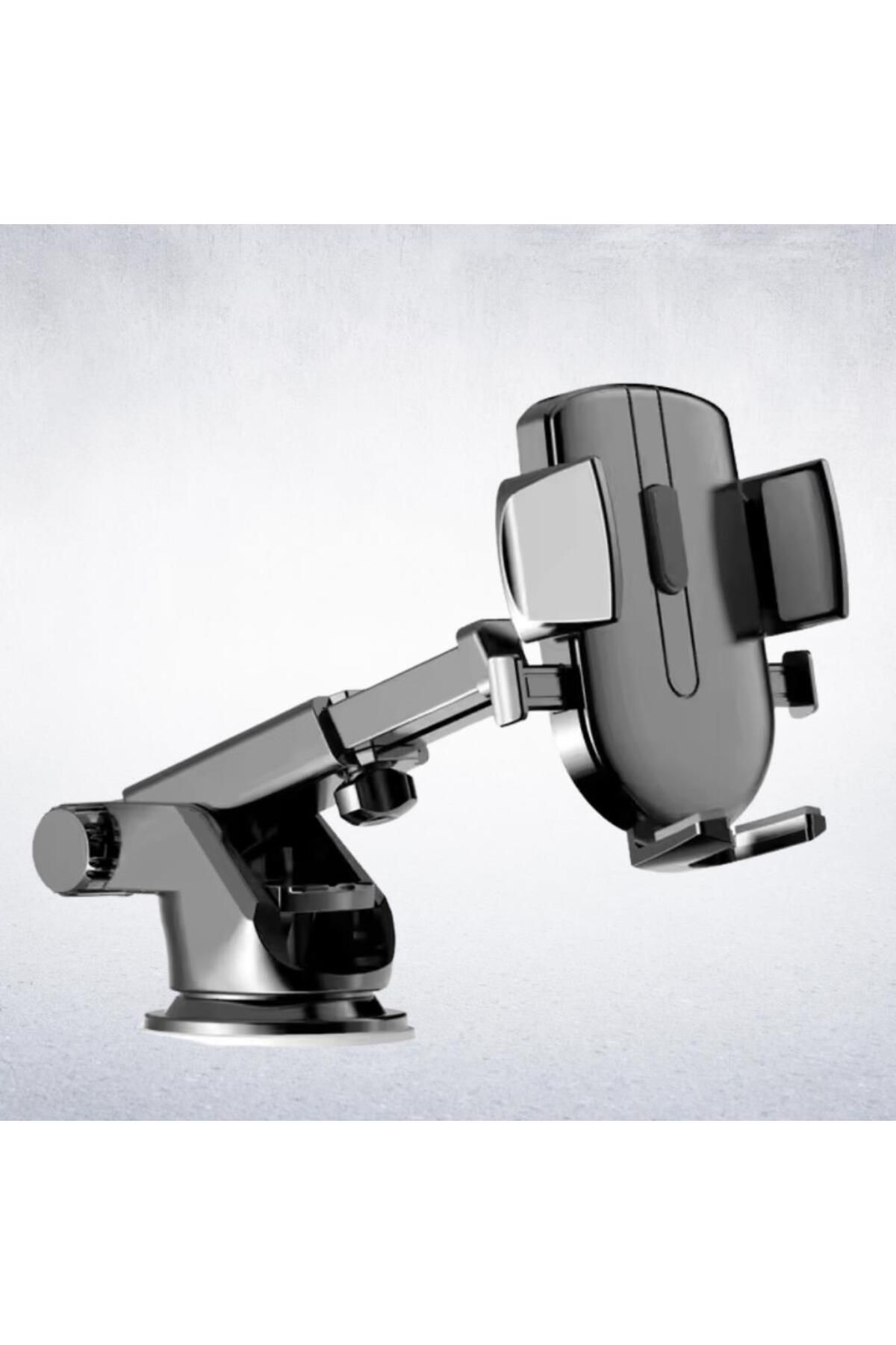 Polham Güçlü Vantuzlu Araç içi Cam ve Torpido Üstü Telefon Tutucu, Uzayabilen, Ergonomik 360 Derece