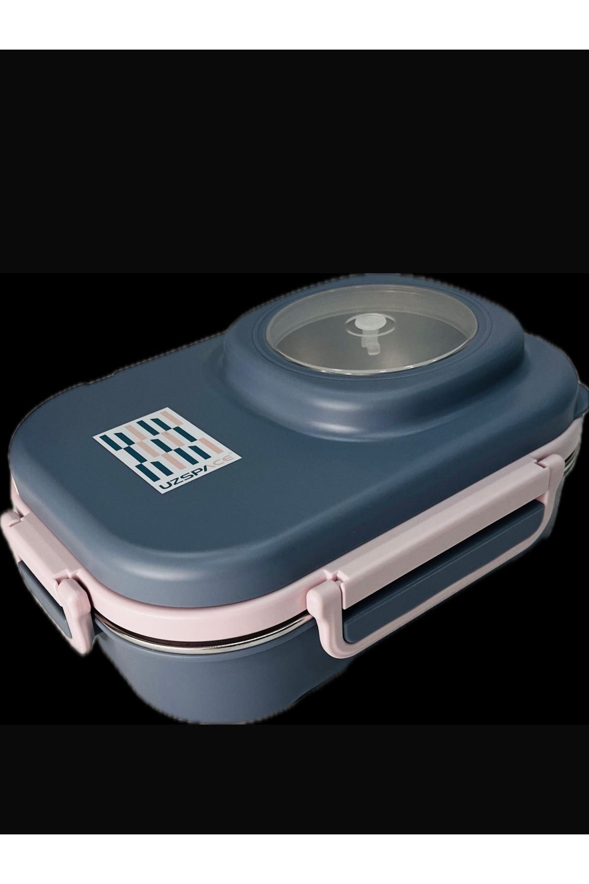 Uzspace Paslanmaz Çelik 600ml Tek Katlı Yalıtımlı Akıtmaz Kaşık Çatallı Lunch box Sefer Tası 8021-92