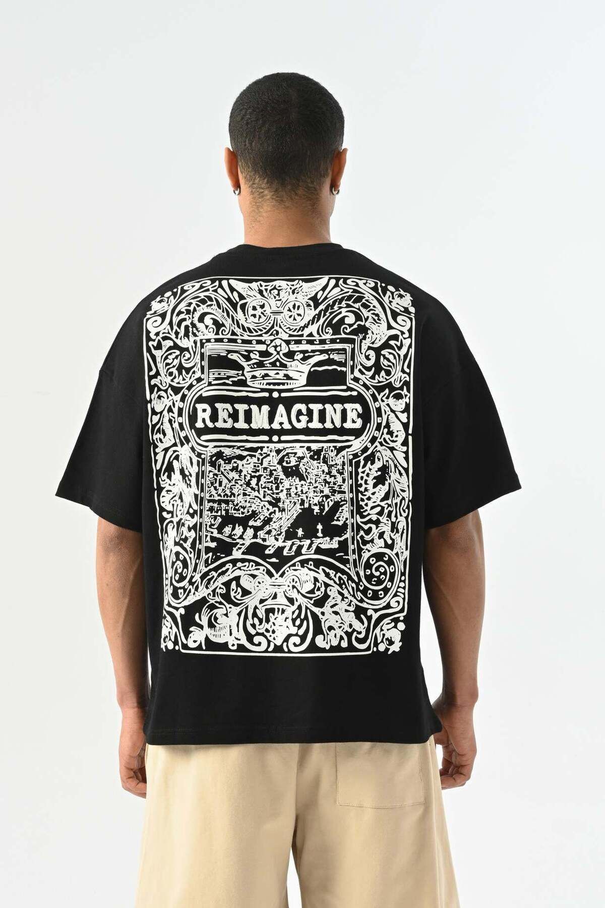 jaceyjace Reimagine Oversize T-shirt - Siyah