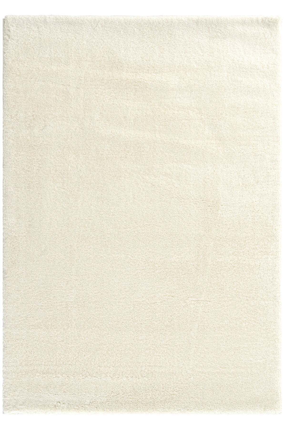 Halımax Eko Halı Lotto LT Plain Cream Yumuşak Dokulu Modern Hav Vermez Shaggy Halı