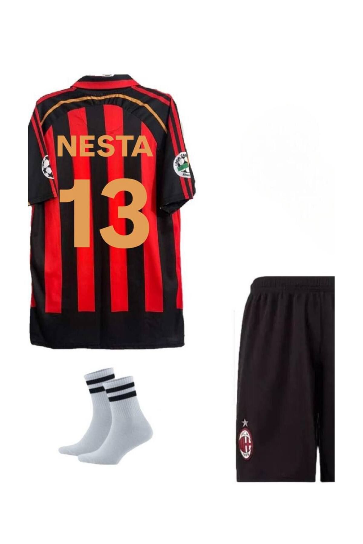 Atlas Global MİLAN NESTA ÇOCUK FORMASI KIRMIZI FORMA+ŞORT+ÇORAP 3LÜ SET