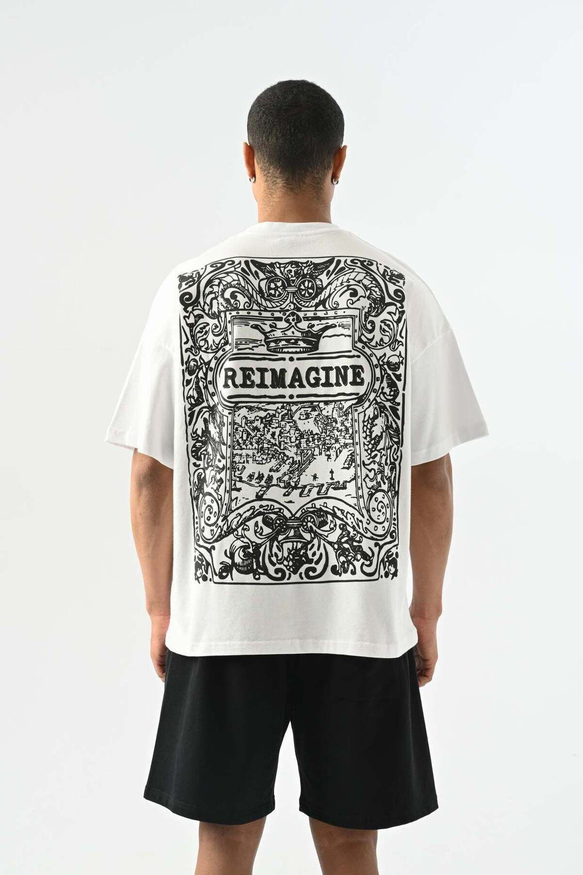 jaceyjace Reimagine Oversize T-shirt - Beyaz