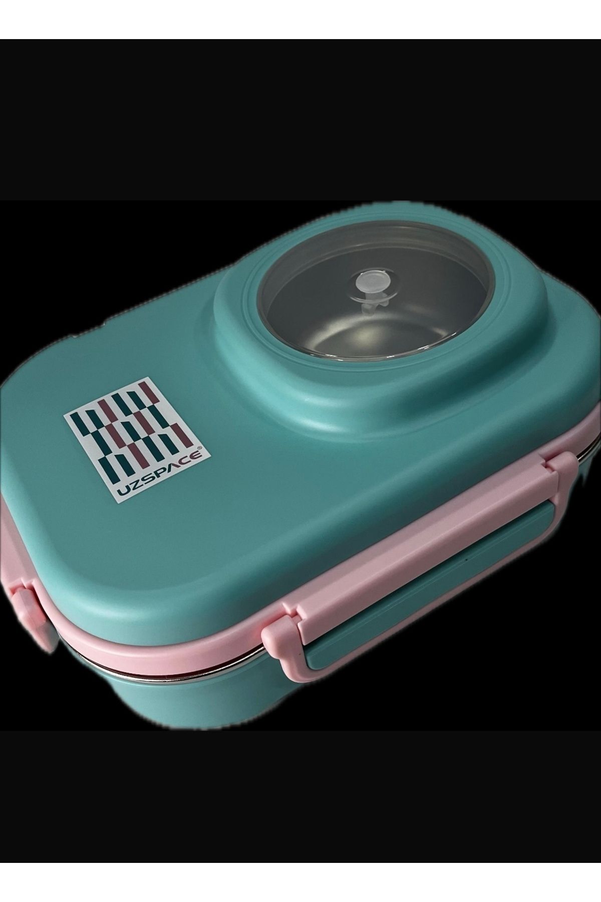 Uzspace Paslanmaz Çelik 600ml Tek Katlı Yalıtımlı Akıtmaz Kaşık Çatallı Lunch box Sefer Tası 8021-92