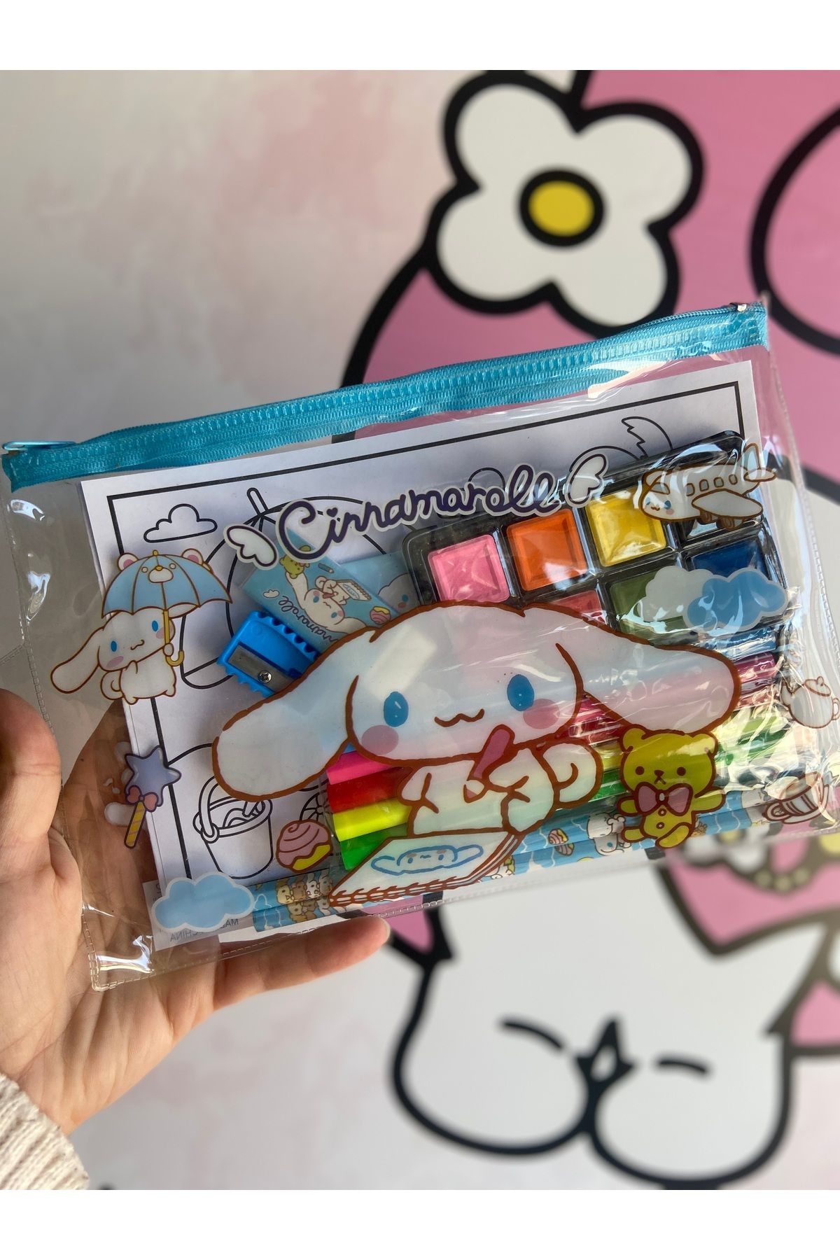synshop Cinnamoroll Sanrio Kırtasiye Boyama Set Kalemlik