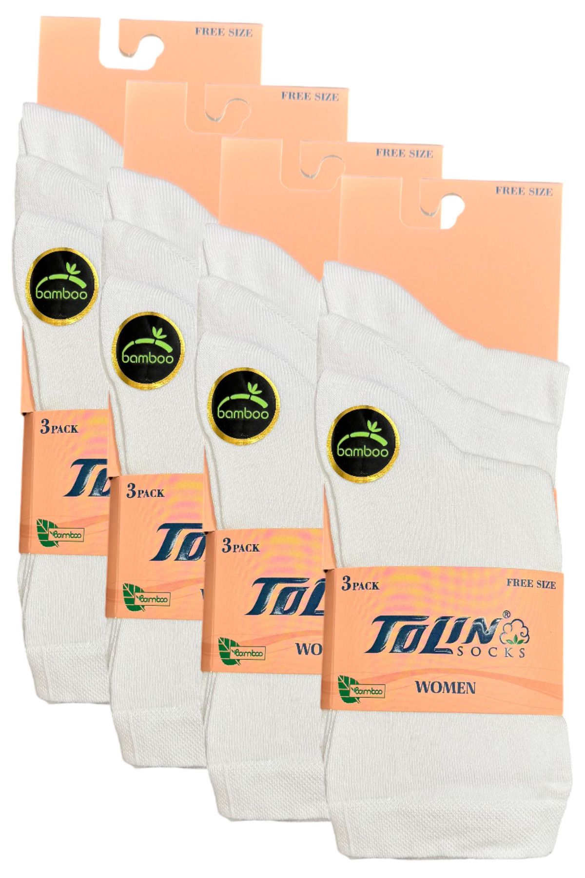 TOLIN Kadın 12 li Bambu Çorap Seti 24024