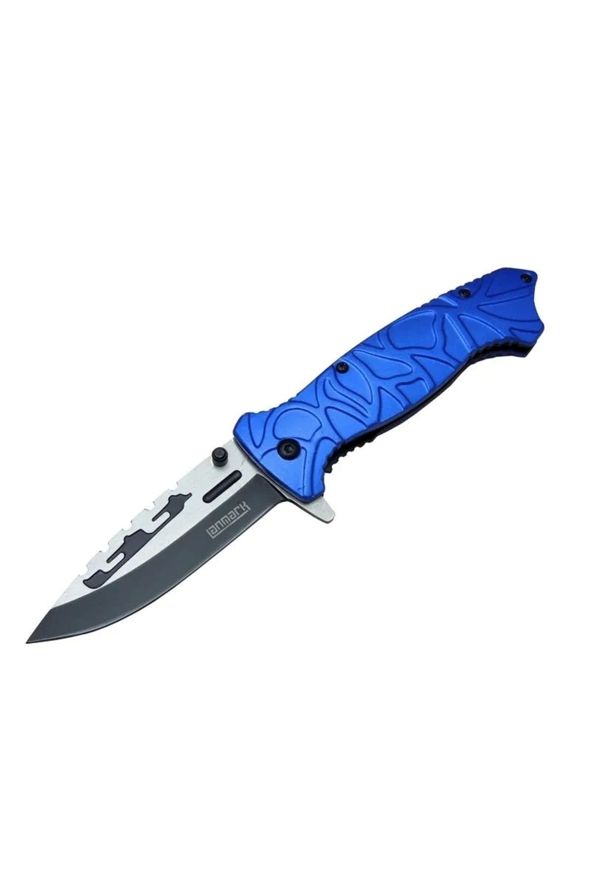 ShopNova M30b Tırtıklı Kamp Çakı 21 Cm - Plastik Sap, Otomatik, Kemerlikli