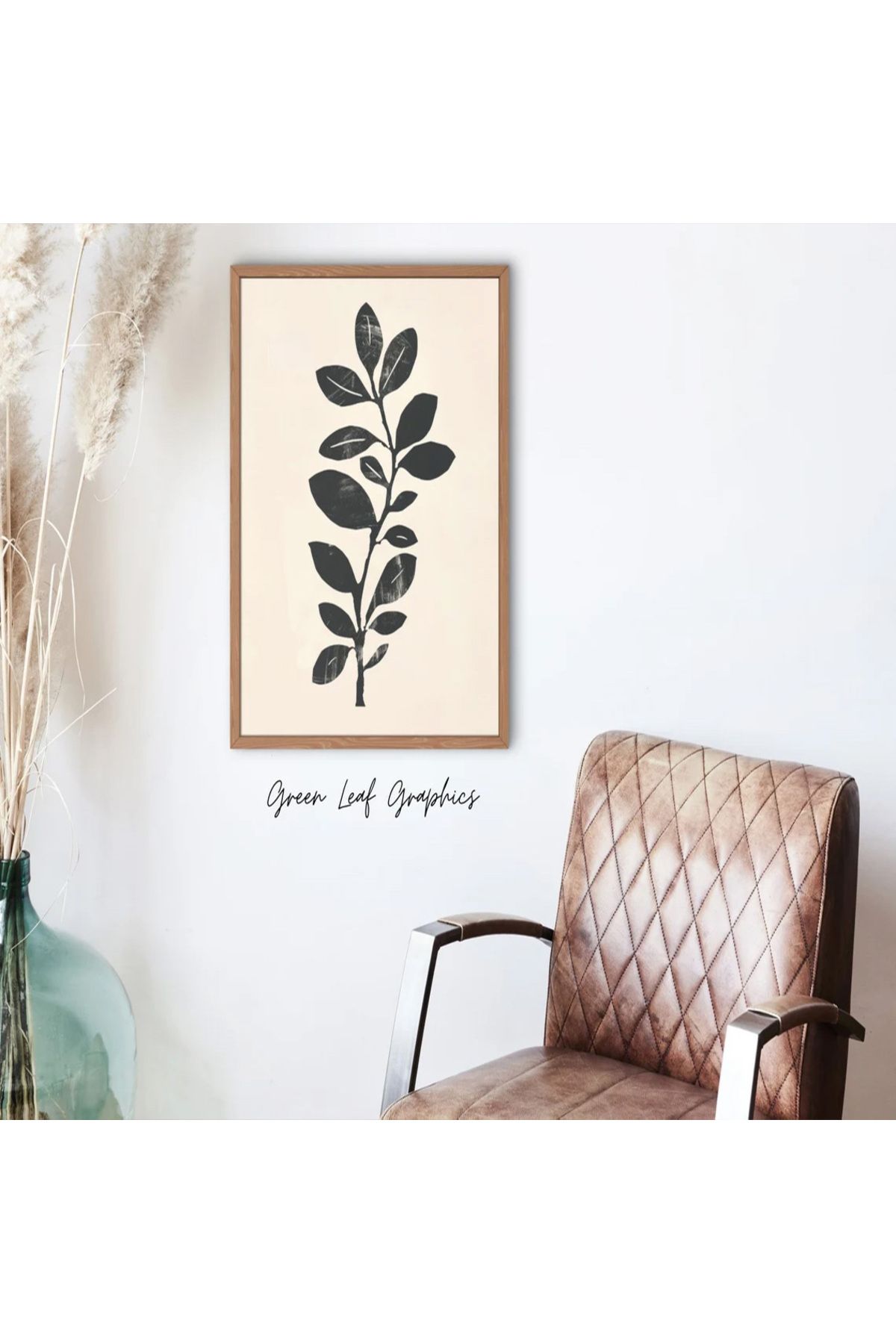 Dekorsiahome Tek Parça Ahşap Çerçeveli Oturma Odası Salon Mutfak Tablo TK0576