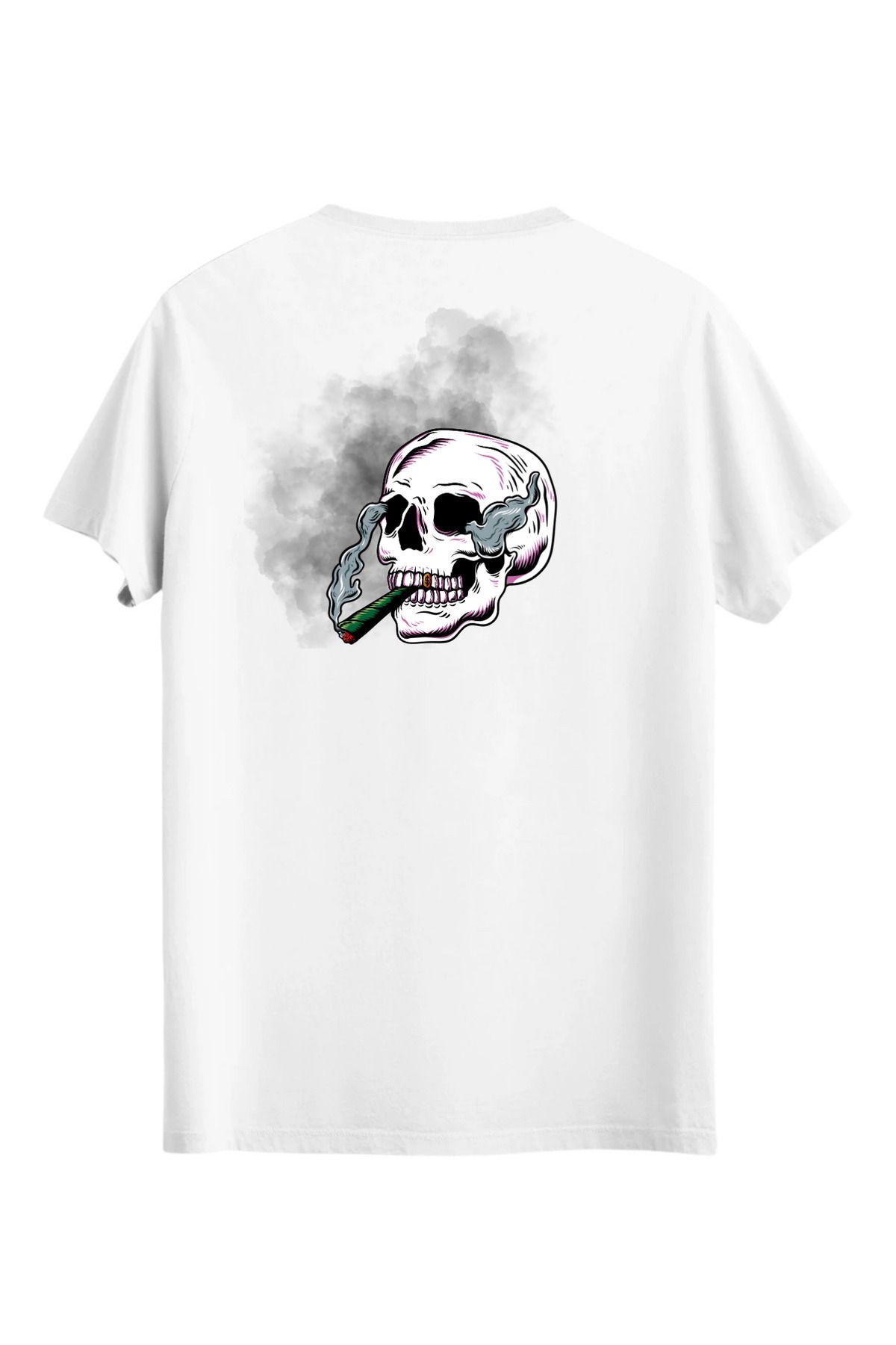 DEFAS Dumanlı kafa baskılı tshirt
