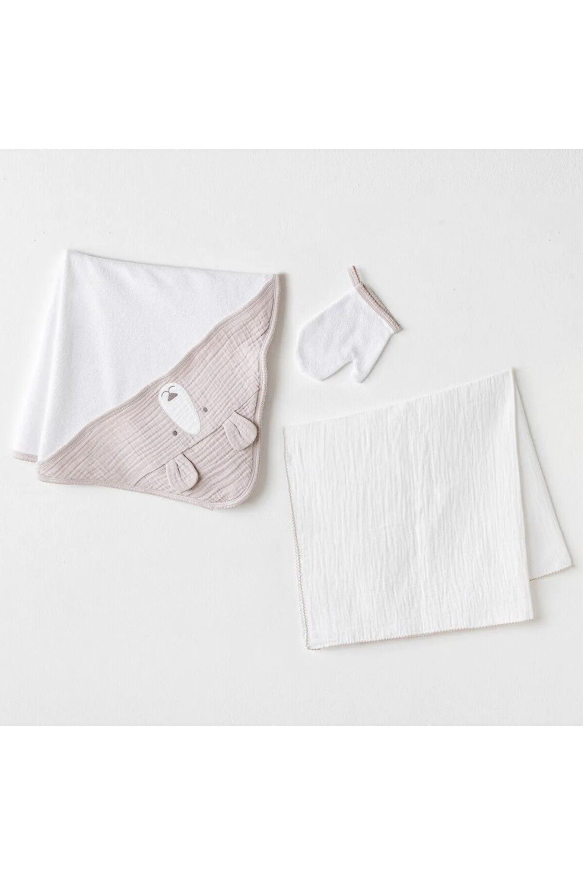 andywawa Andy Wawa BEBEK HAVLU TAKIM 3 PCS TOWEL MUSLIN SET
