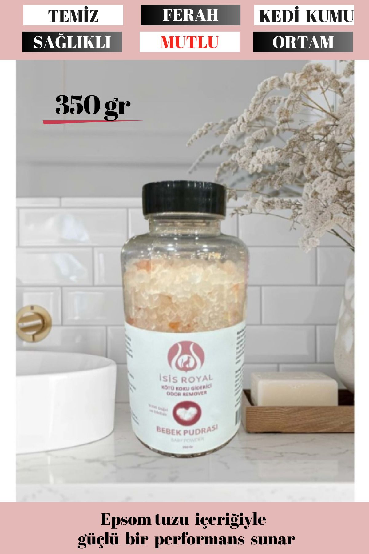 grey cat Trend Ürün Kedi Kumu Koku Giderici Deodorant Bebek Pudrası Kokulu 350 Gr Sağlıklı Güçlü Performans