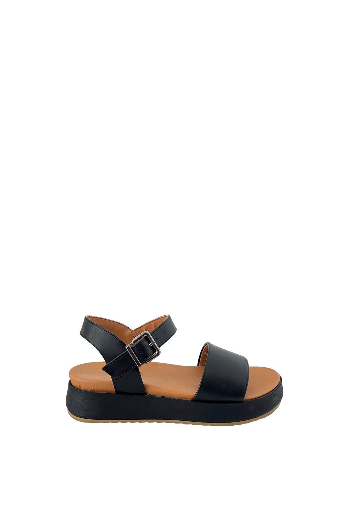 Saracshoes Kadın Bantlı Sandalet Siyah Daily