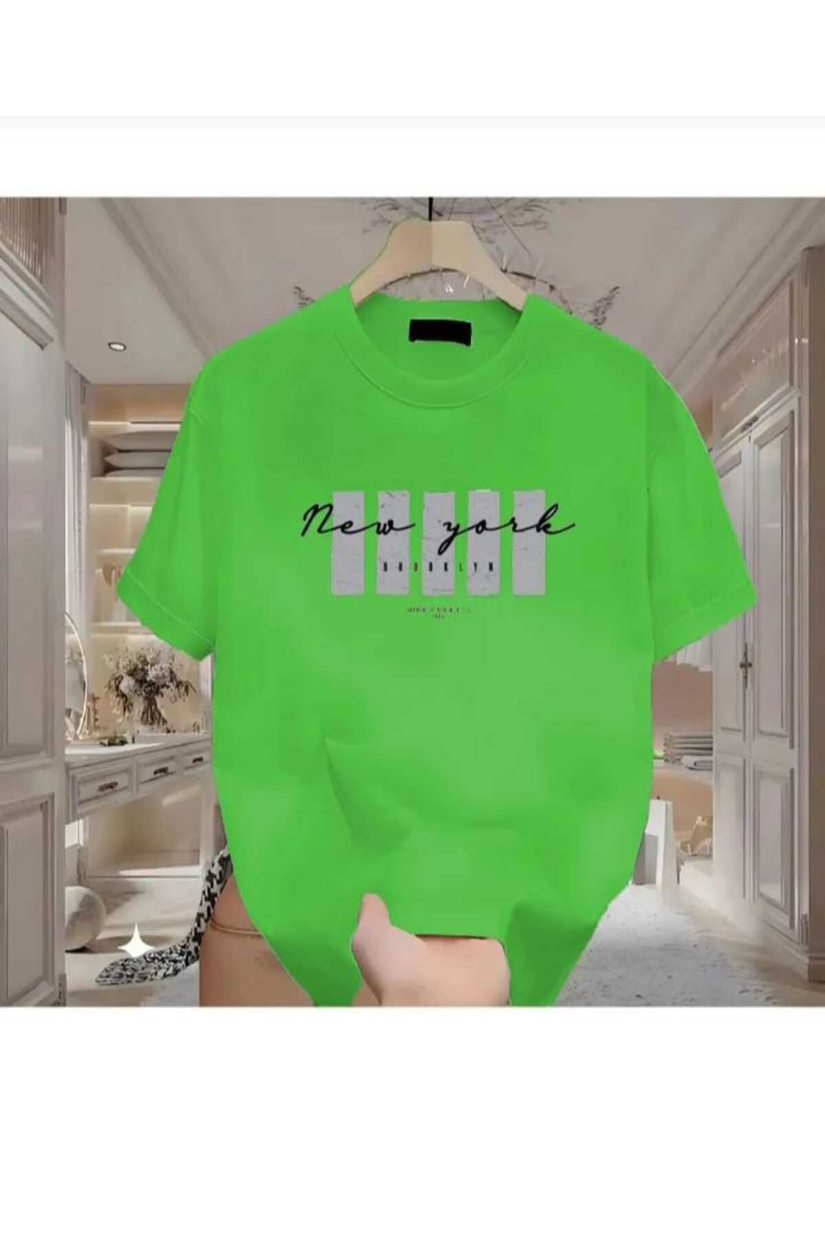 KOZİA OUTDOORS malkoçbey newyork broklıyn baskılı overisze unisex basic t-şhirt