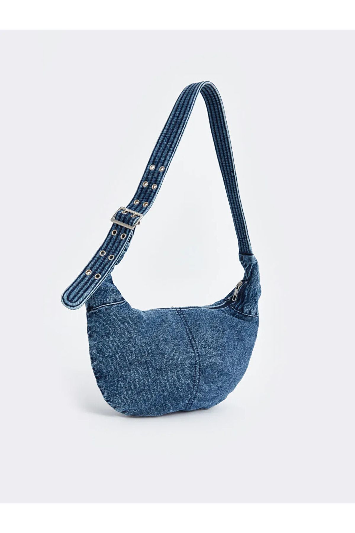 LC Waikiki LCW ACCESSORIES Mavi Denim Kadın Baget Çanta