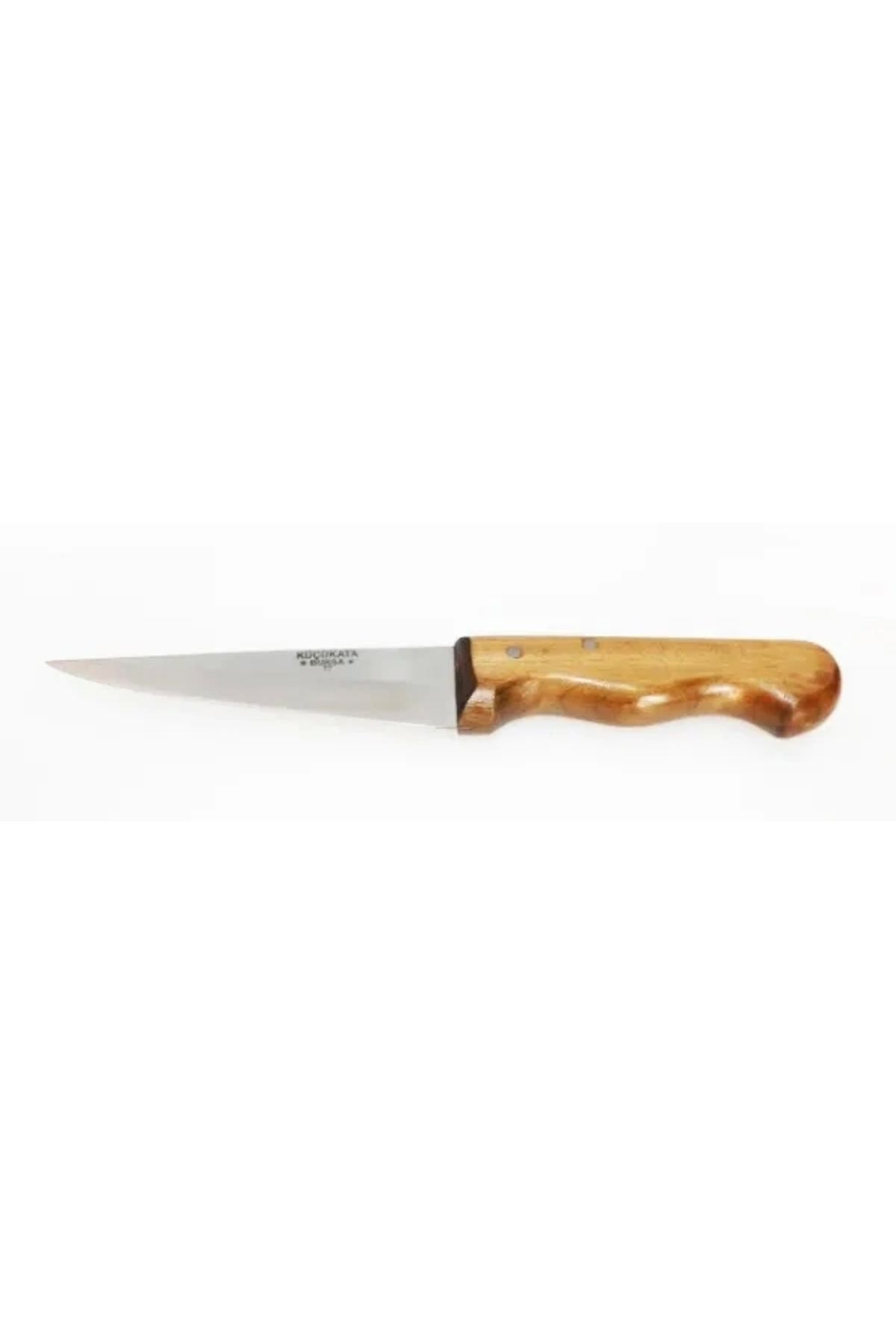 ShopNova Bursa İnce Sivri Kasap Bıçağı No:1, 13 Cm - Ahşap Sap