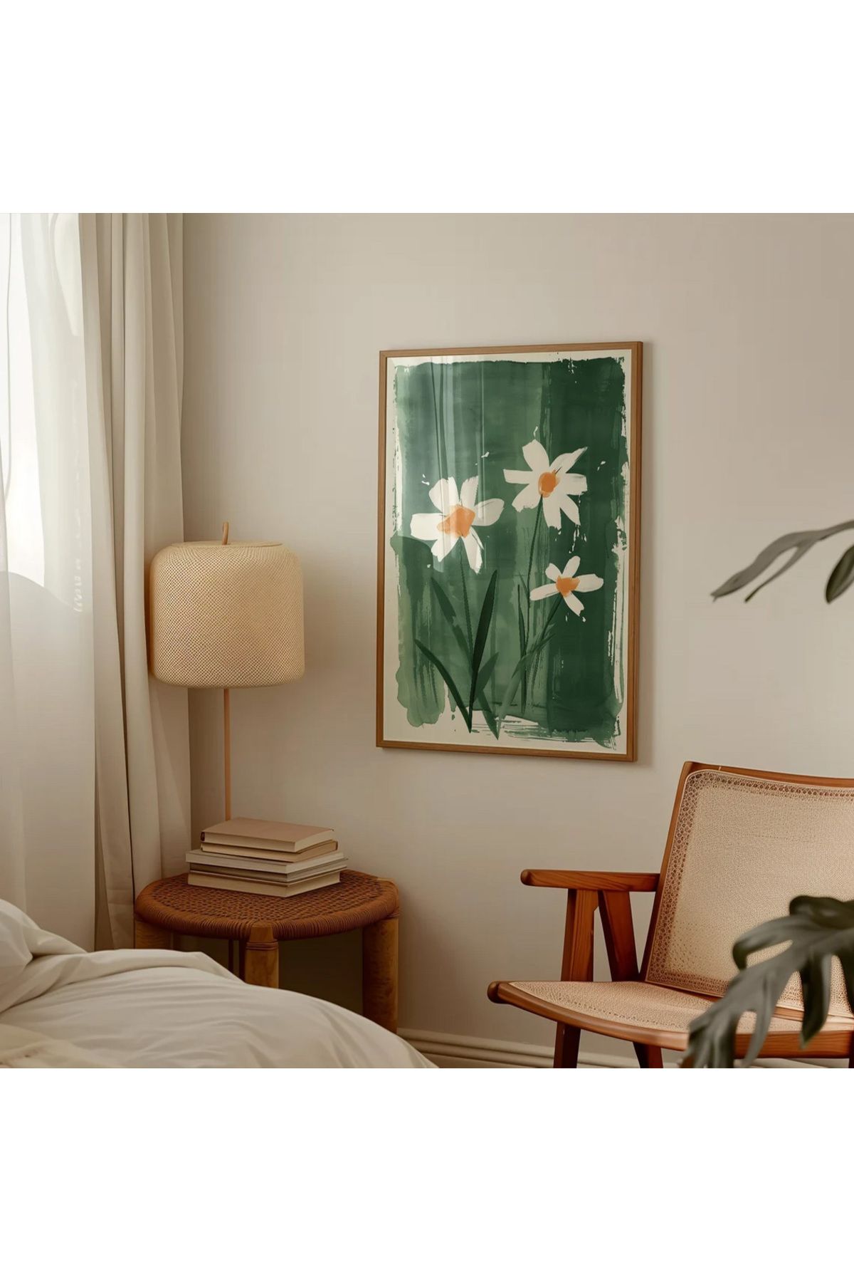 Dekorsiahome Tek Parça Ahşap Çerçeveli Oturma Odası Salon Mutfak Tablo TK0622