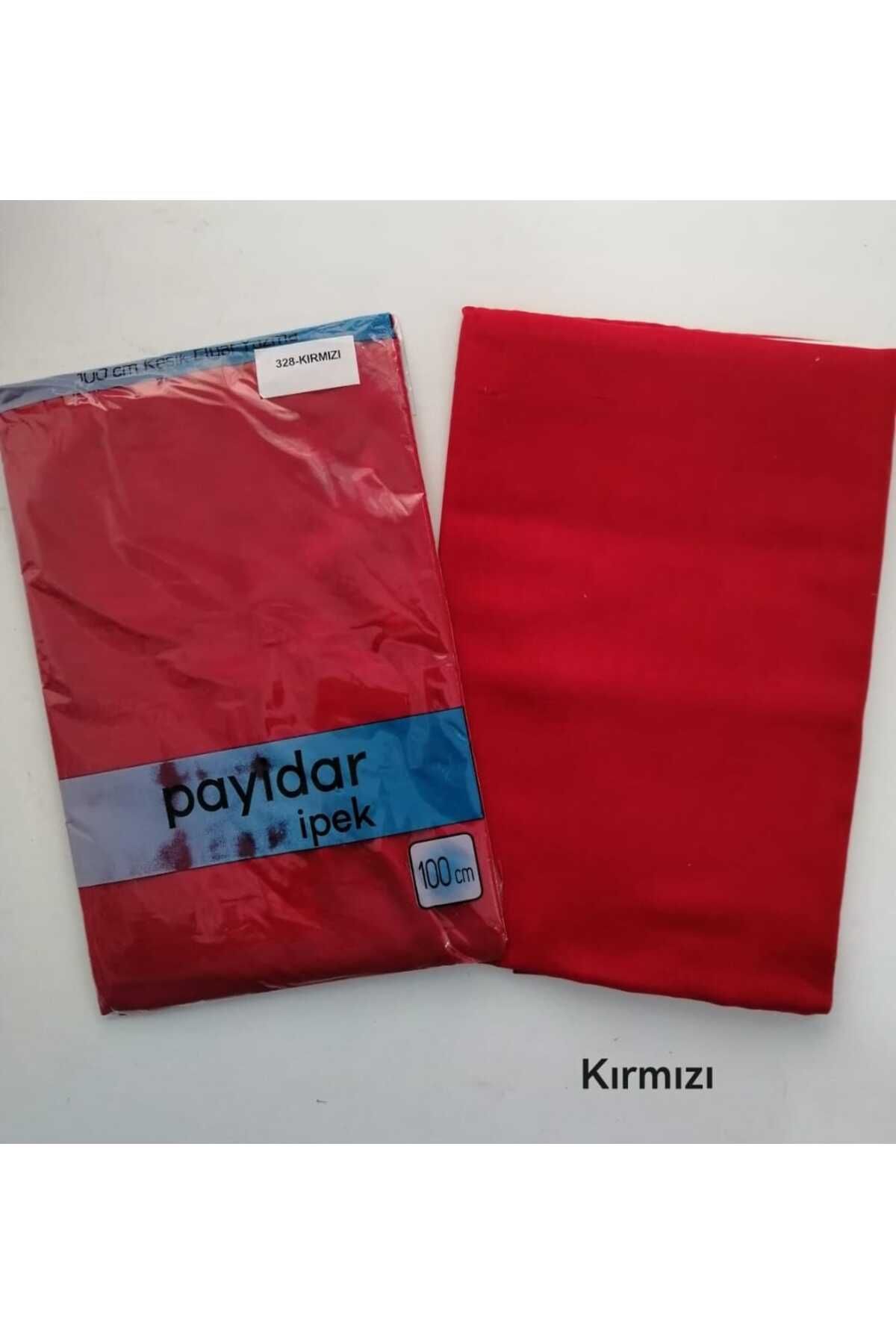 Payidar İpek Düz Kırmızı Renk Yazma 100 Cm
