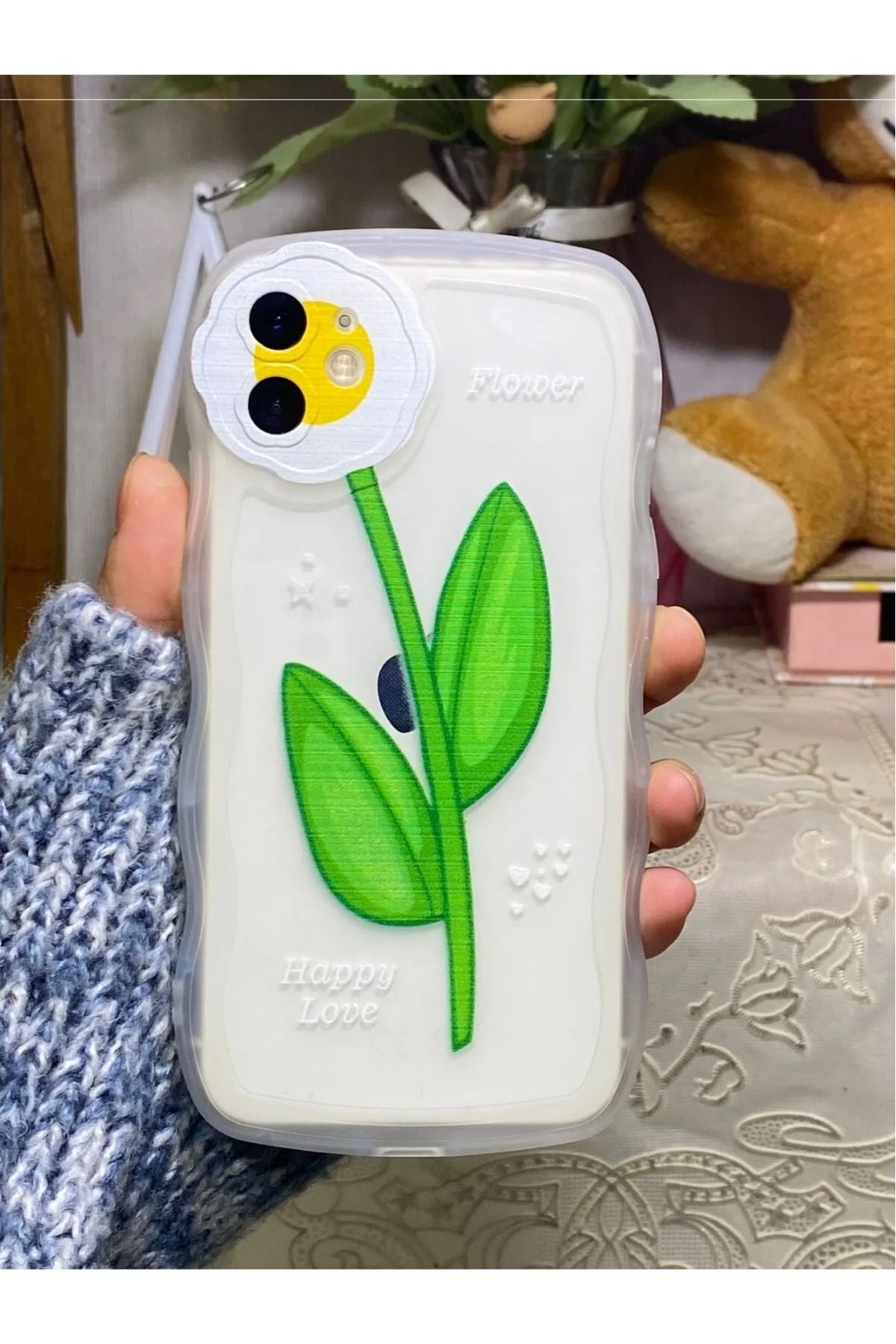 LUXKLAS iphone 11 kamareya detaylı baskılı darbe karşıtlı kılıf