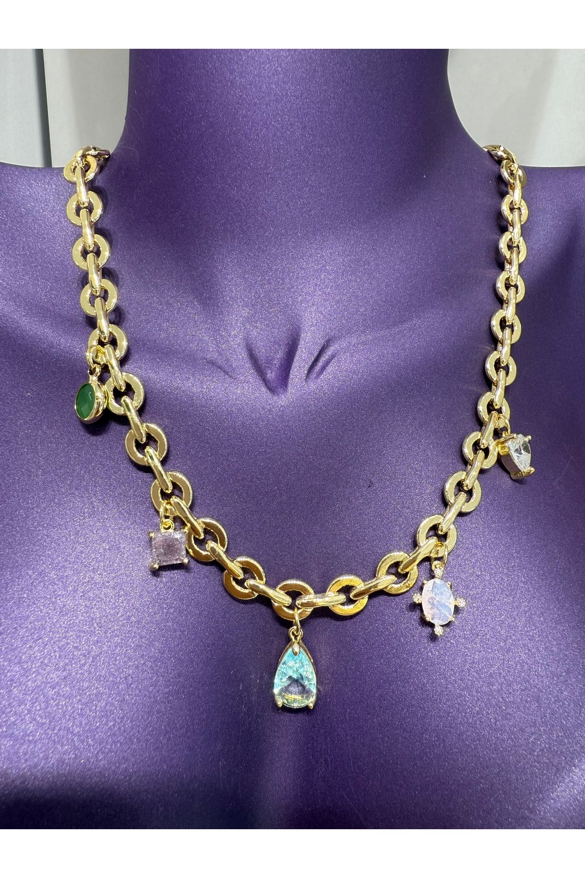 My violet accesorize VİP ÇELİK ZİRKON TAŞLI KOLYE