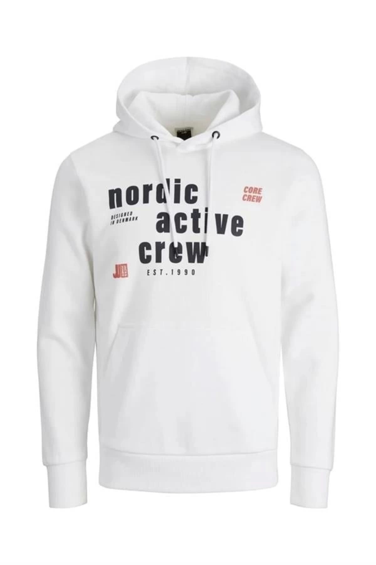 Lale Moda Baskılı Kapüşonlu Sweatshirt
