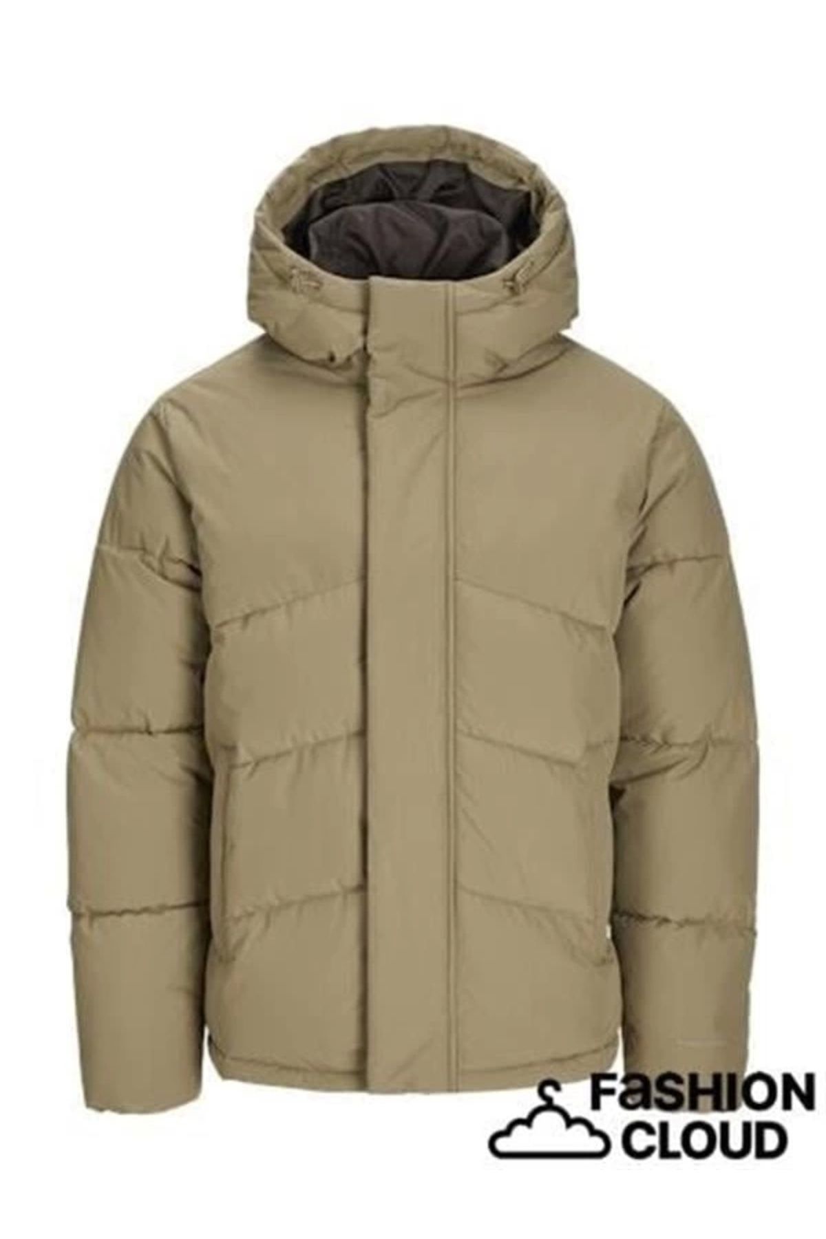 Lale Moda Su Geçirmez Şişşme Kapüşonlu Erkek Mont