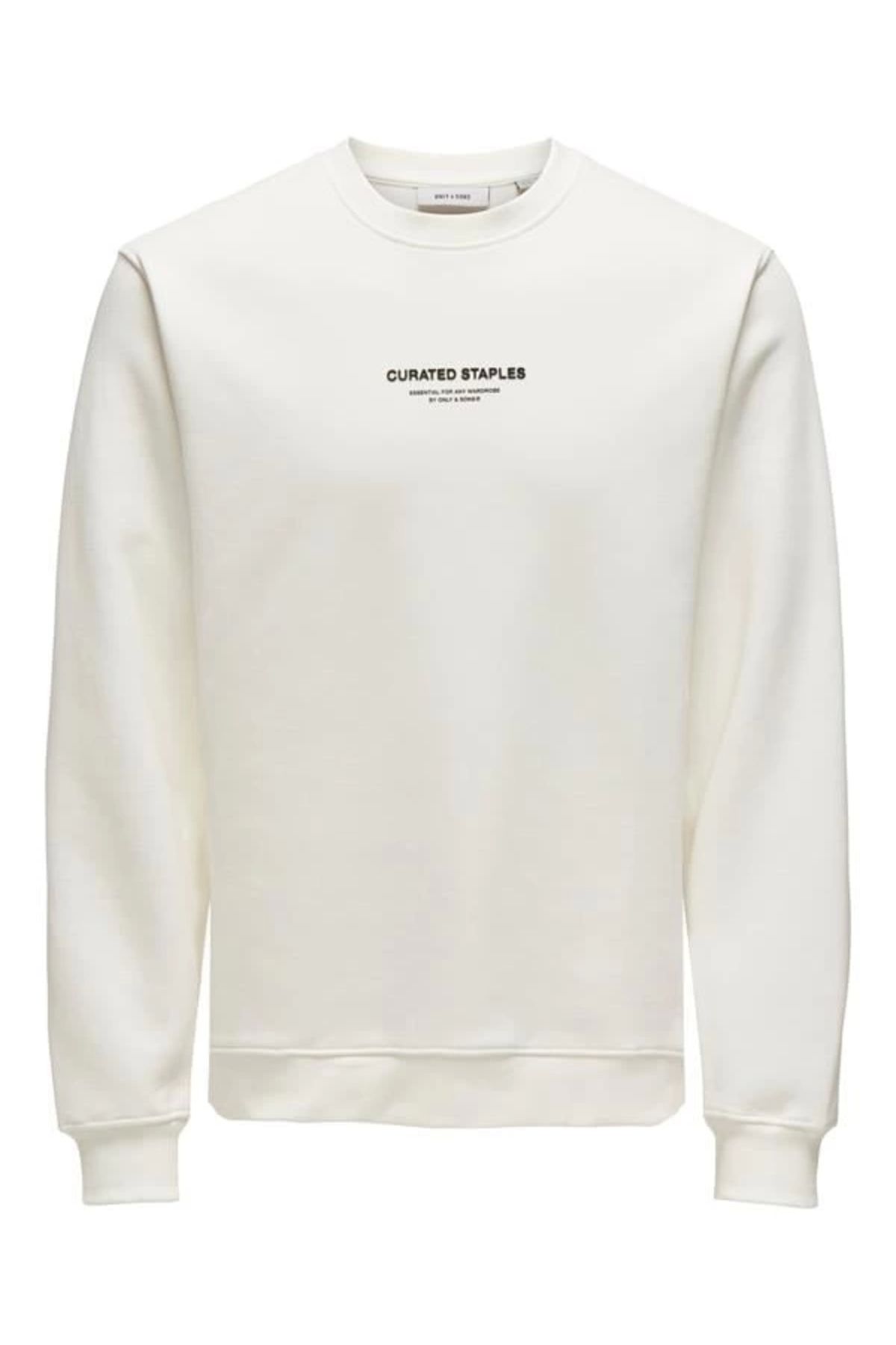 Lale Moda Sıfır Yaka Şardonlu Erkek Sweatshirt
