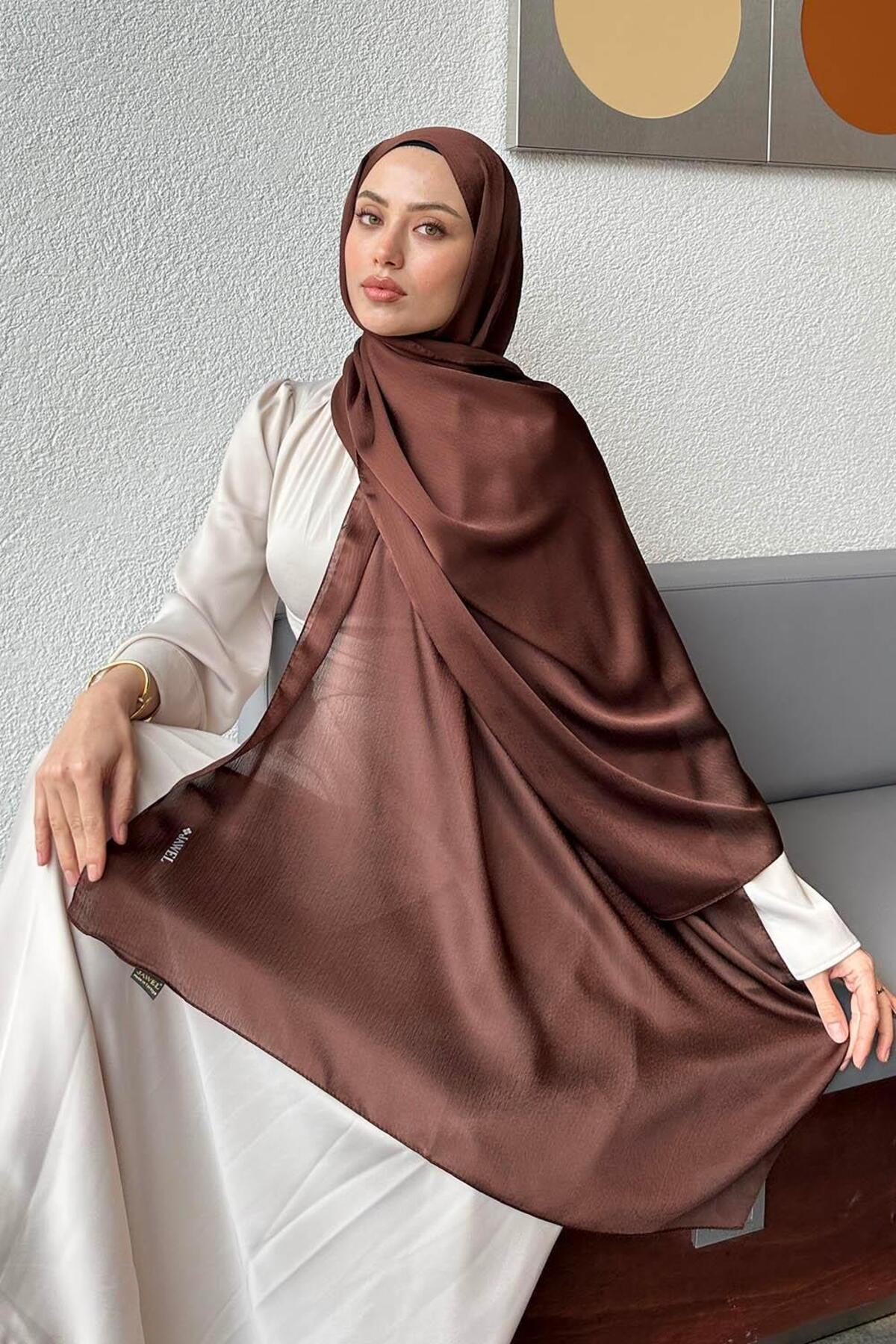 lamelif Janjan Şal Kahverengi görsel 2