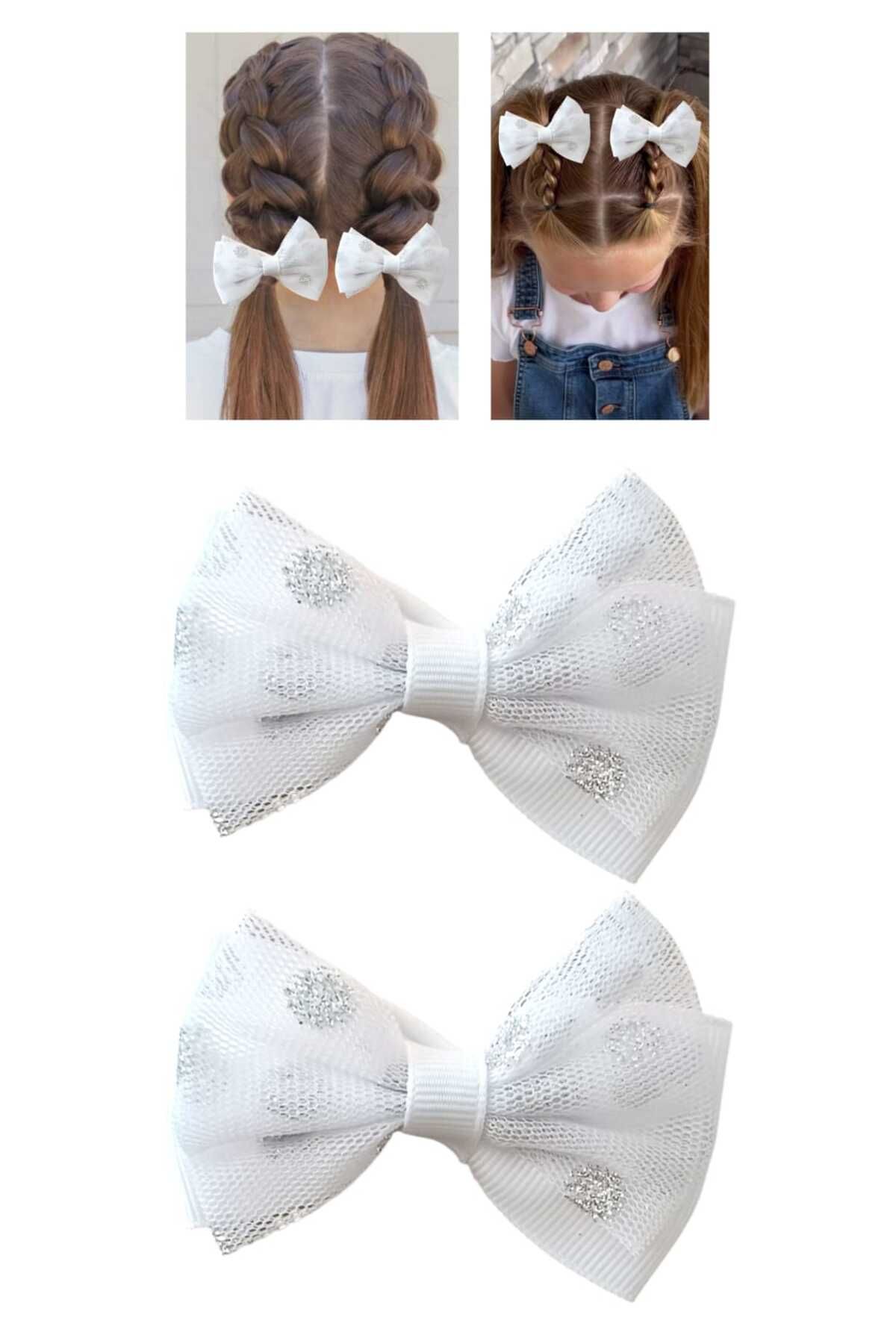 Eva Rose 2 Li Kız Çocuk Toka Çocuk Toka Çocuk Lastikli Toka Okul Tokası Bayram Tokası Bebek Tokası