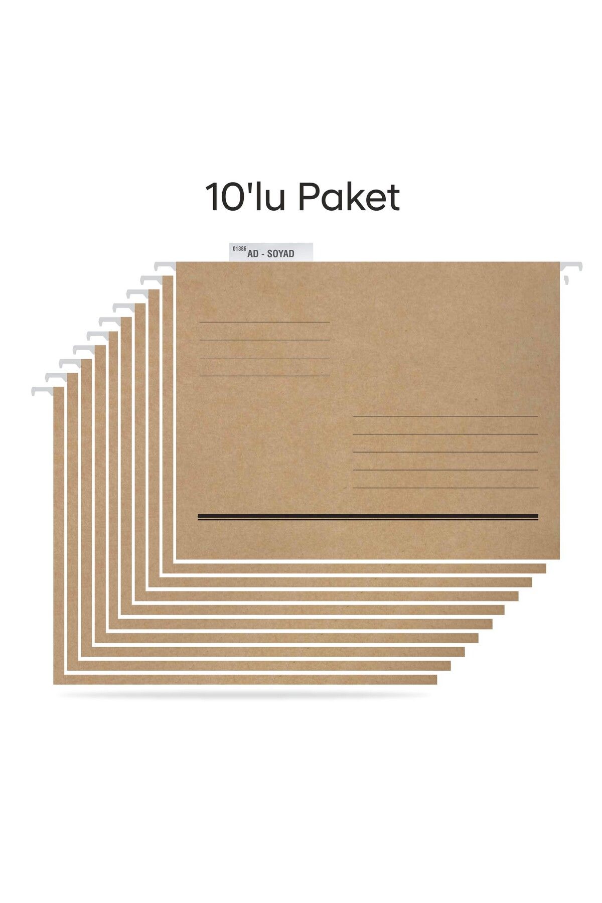 Tuna Askılı Dosya Metal Çubuklu Telli Tek Sayfa ASD2001 10 LU PAKET