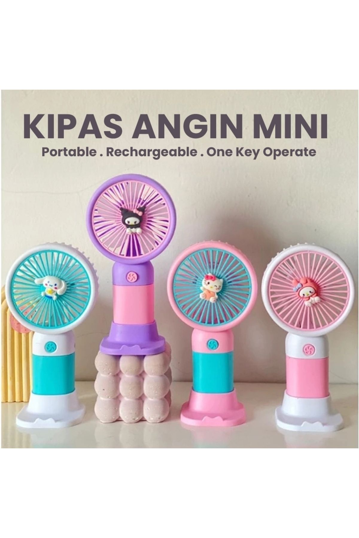 LENSUN Şarjlı Mini El Fanı ve Masa Fanı Soğutucu Pervane Taşınabilir Şarj Edilebilir Pratik Mini Vantilatör