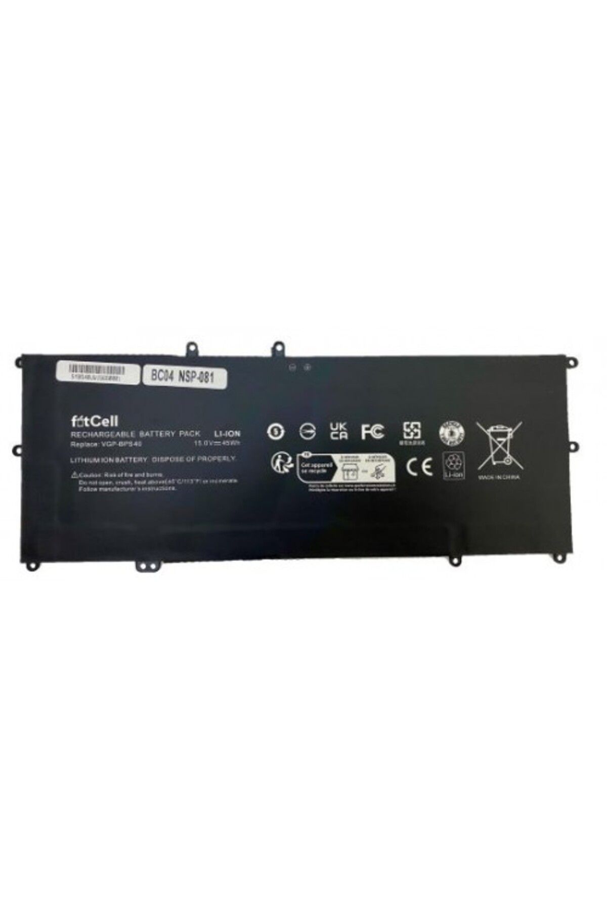 FITCELL Sony Vaio SVF15N17CXB uyumlu Notebook Batarya - Pil