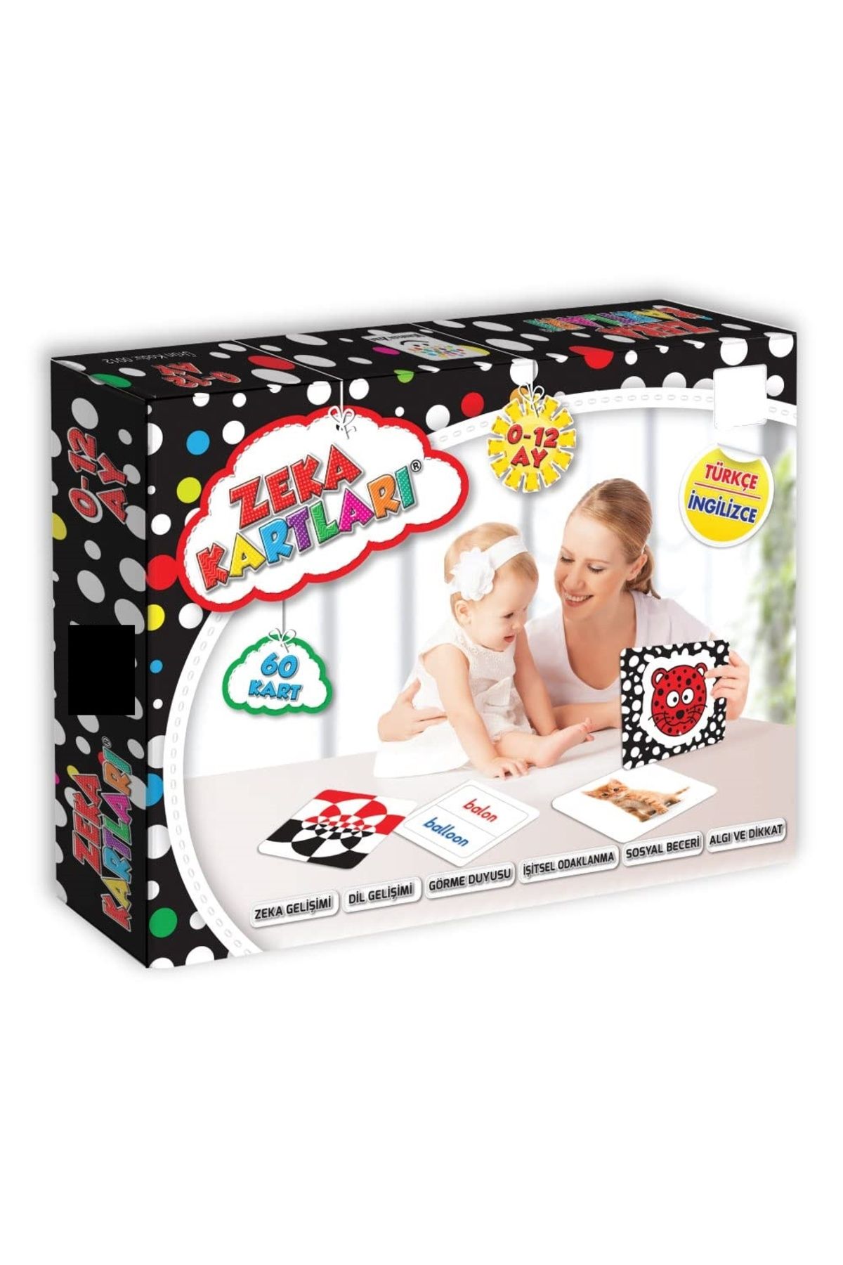 YÜKSELEN 0-12 AY ZEKA KARTLARI 60 KART