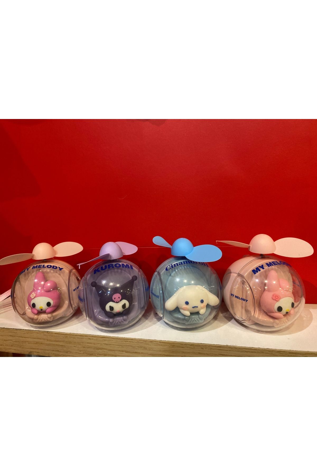 happystoretr Melodi hello kitty ve kuromi helikopter modelli vantilatörlü mini fan