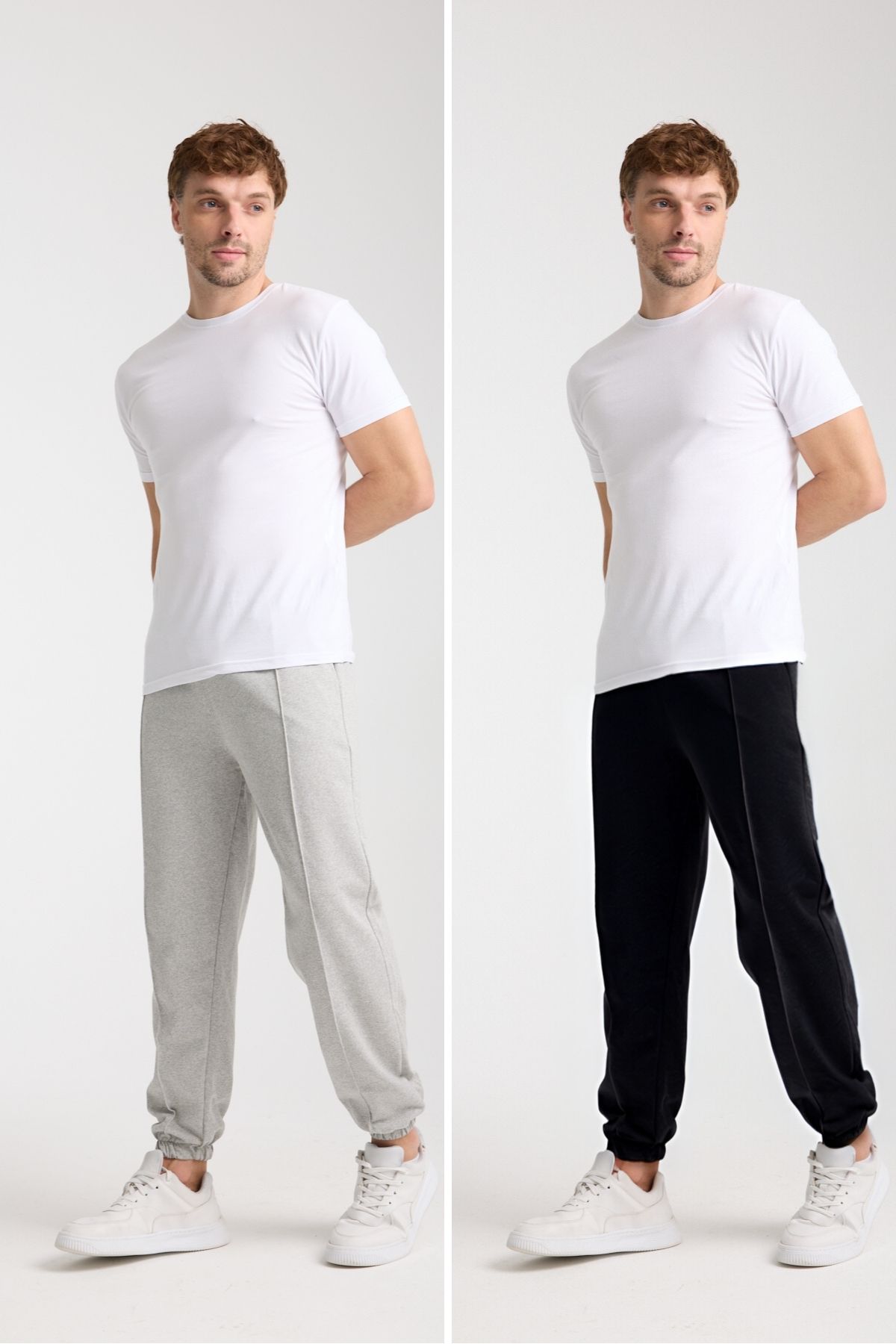 TUWAN sport Erkek Baggy lastik paça 2 li avantaj set eşofman altı