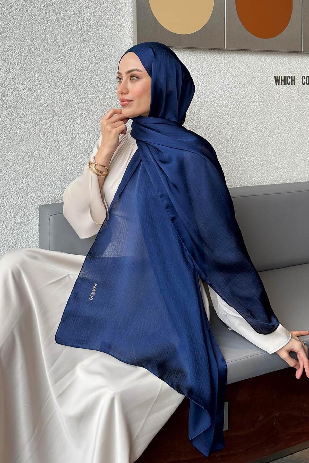 lamelif Janjan Şal Gece Mavisi görsel 4