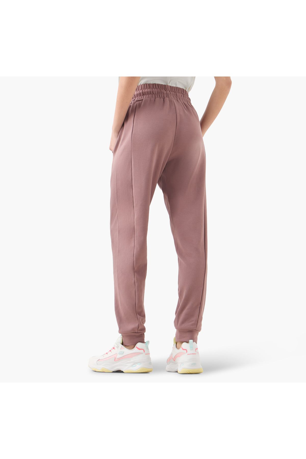 Kappa-Contrast Piping Detail Joggers with Drawstring Closure 3