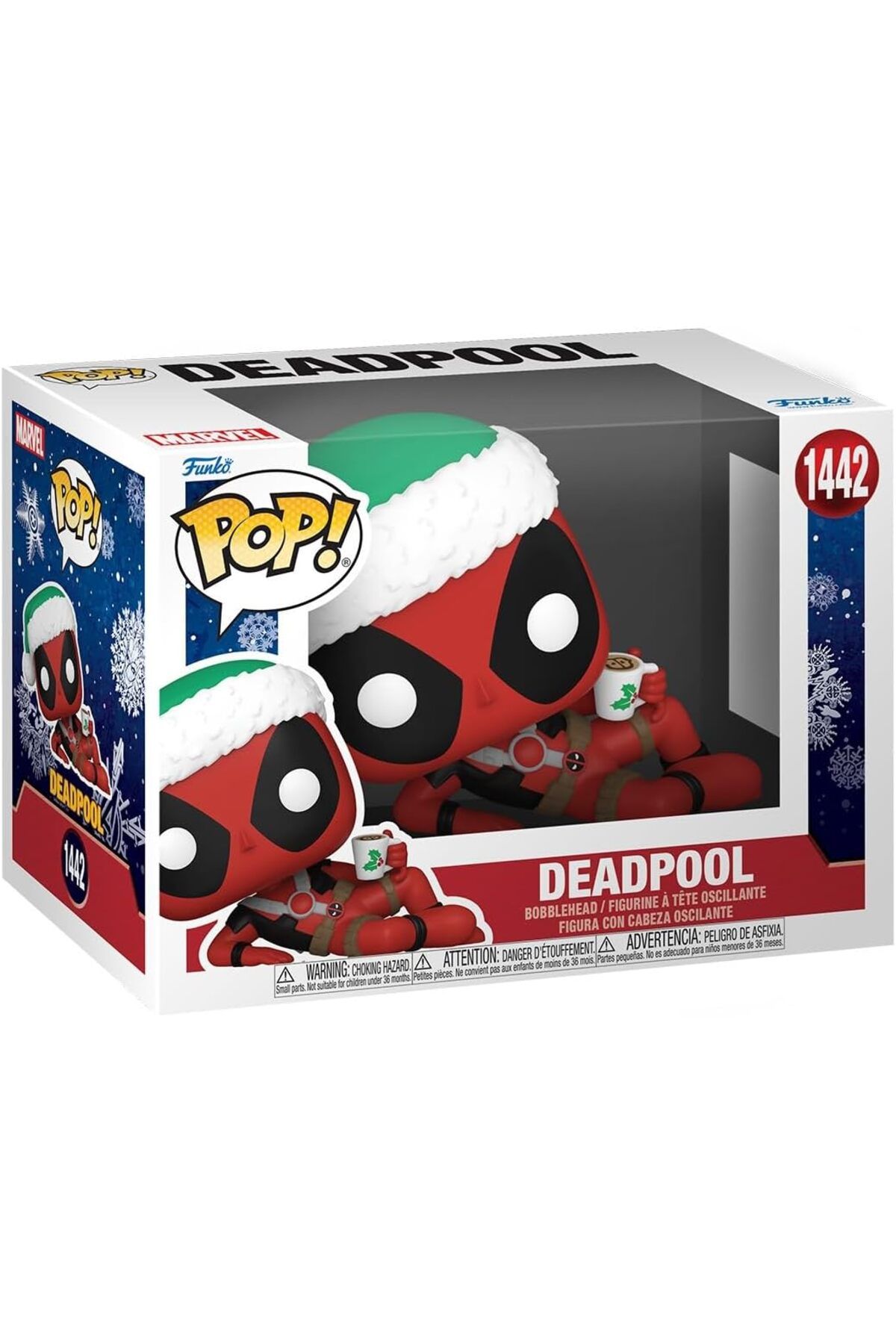 Funko Pop! Marvel: Holiday, Deadpool Vinil Koleksiyon Figürü, 9,5 cm, Resmi Ürün