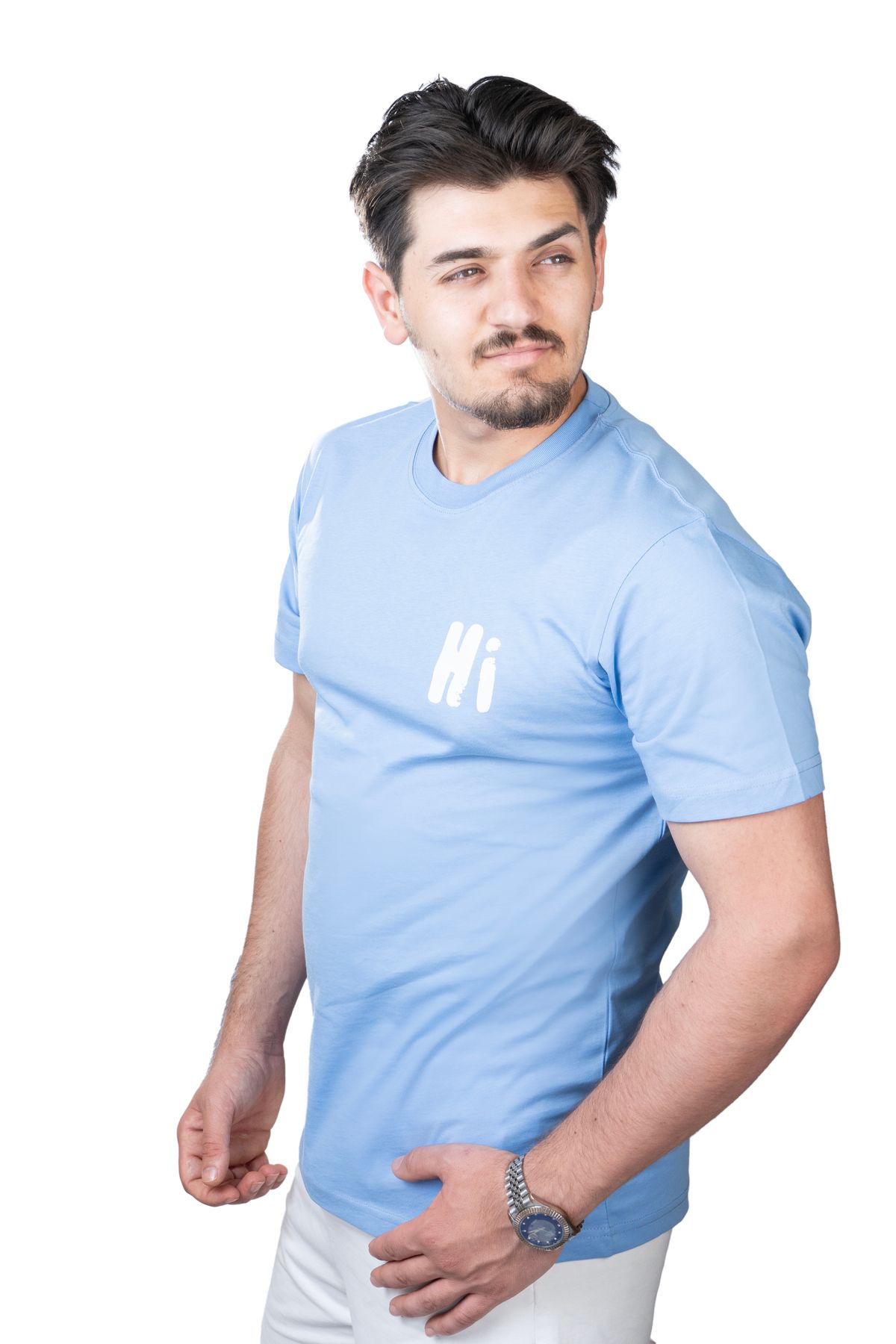 Della %100 Pamuk Yumuşak Dokulu Baskılı Erkek T-Shirt