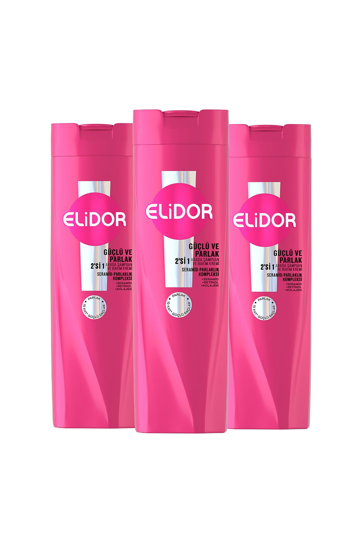 Elidor-Shampoo and Conditioner Strong and Shiny 400 ml X3 2