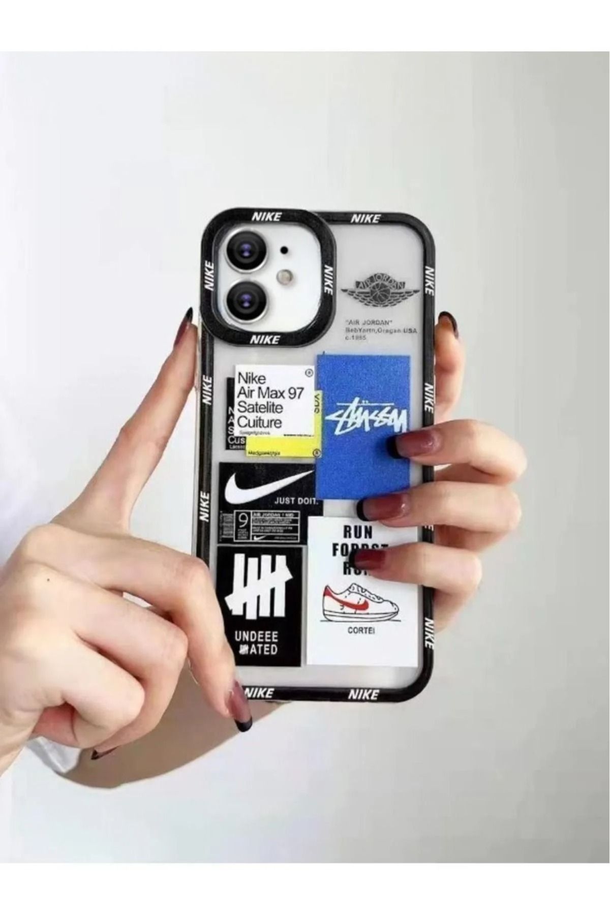 LUXKLAS iphone 11 spor baskılı darbeye karşı dayanıklı şeffaf kılıf