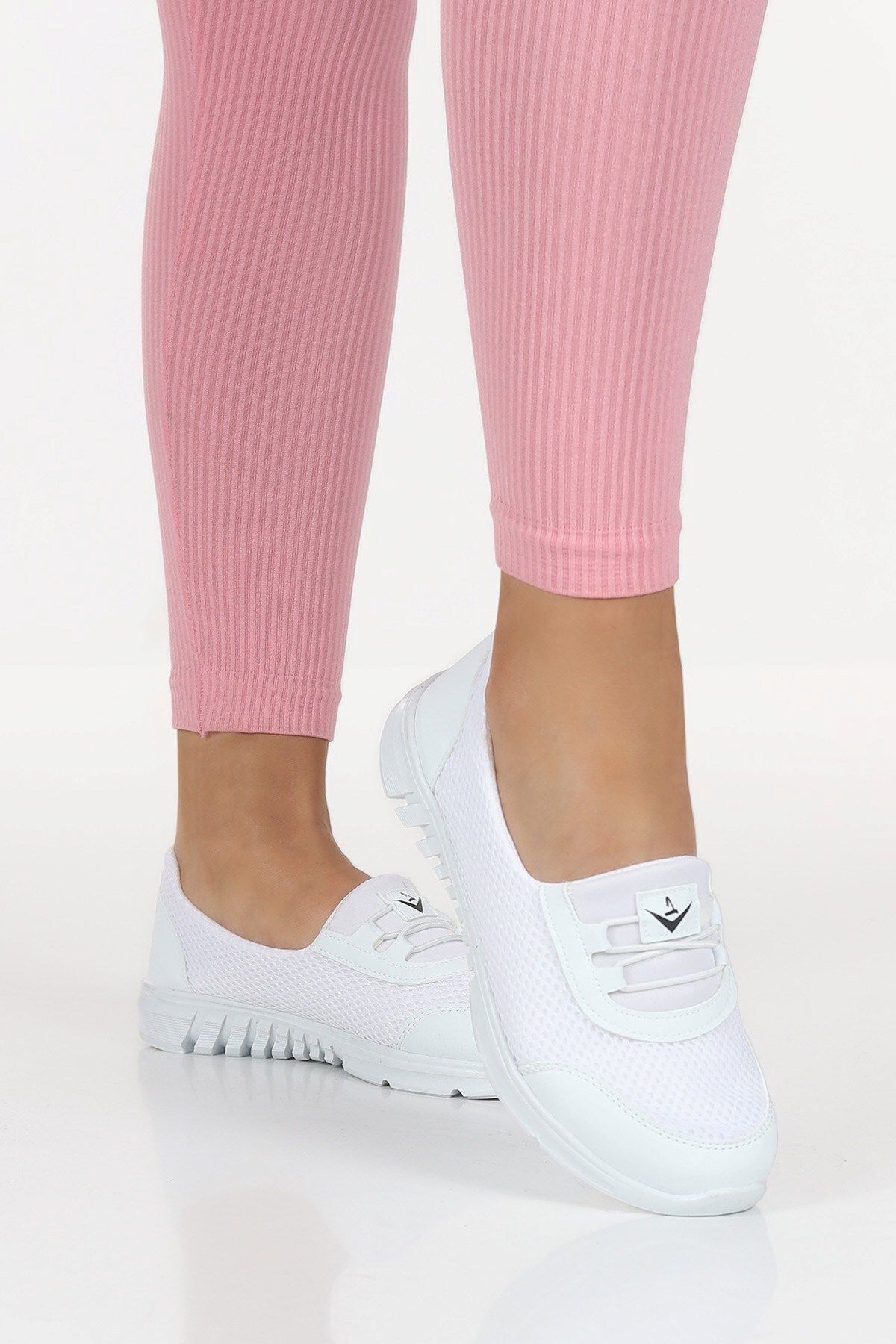 AlbiShoes Kadın Anne Spor Babet Ayakkabı Bağcıksız Hafif Rahat Günlük Yürüyüş Kadın Spor Ayakkabı