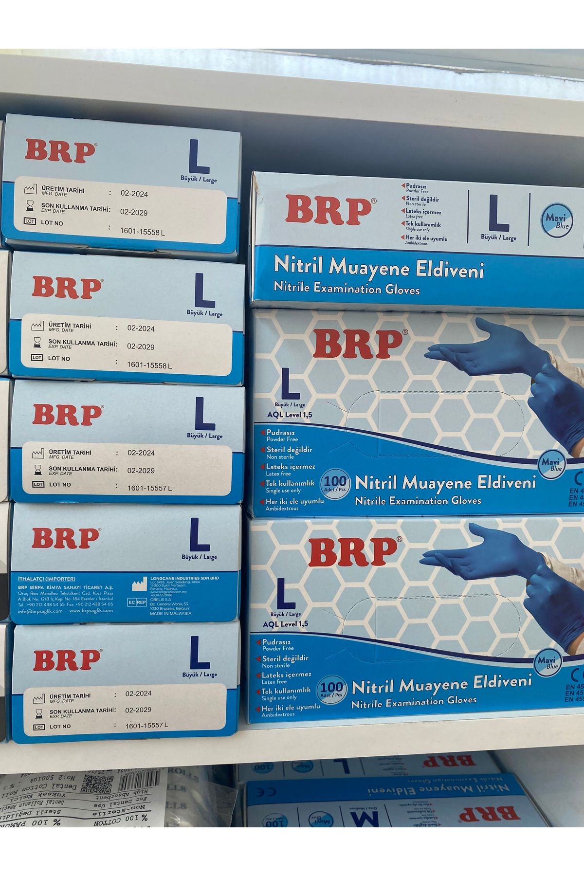 BRP MAVİ NİTRİL MUAYENE ELDİVENİ L