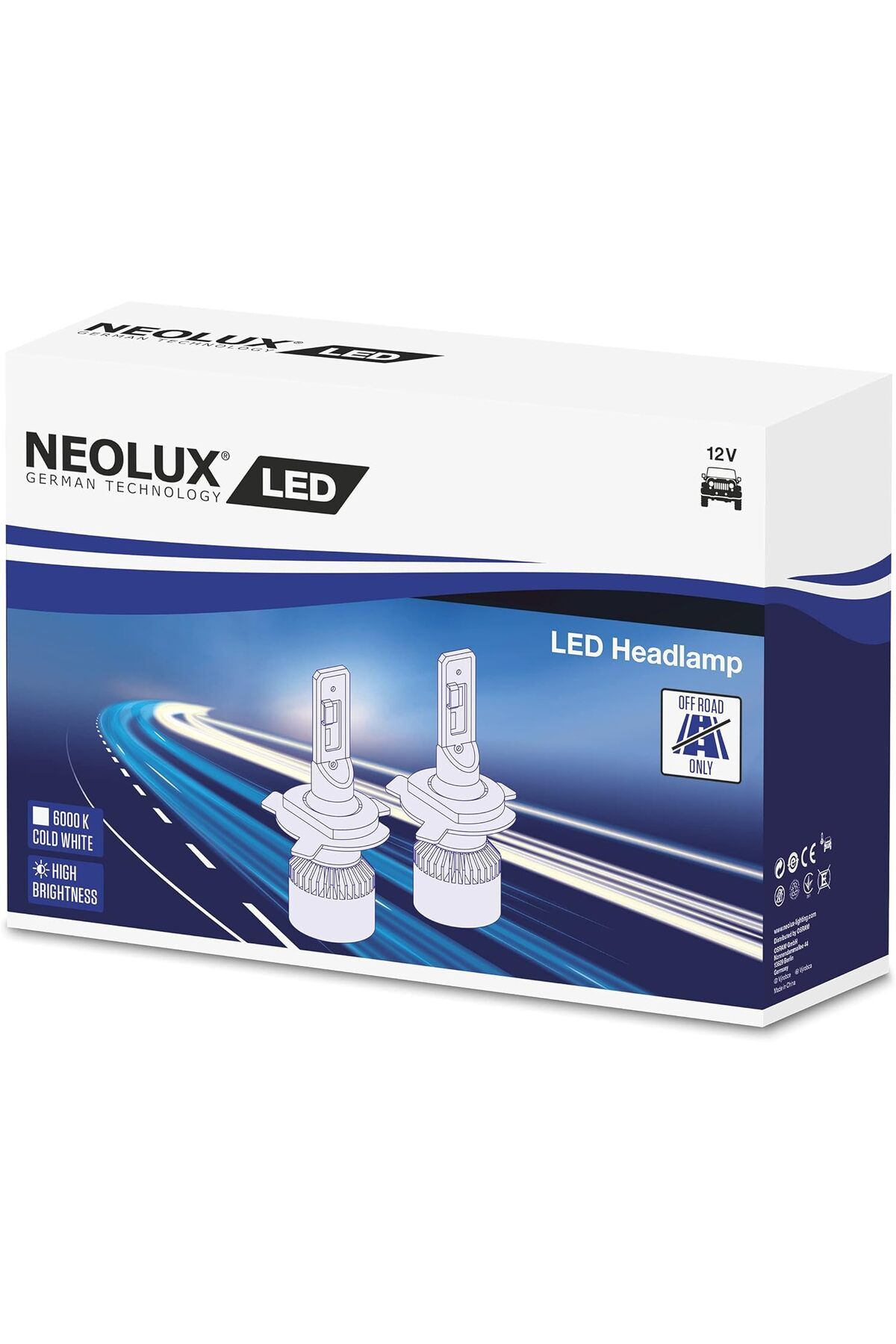 NEOLUX H4 LED 6000k Tam Beyaz (2'li Paket) [Enerji Sınıfı A]