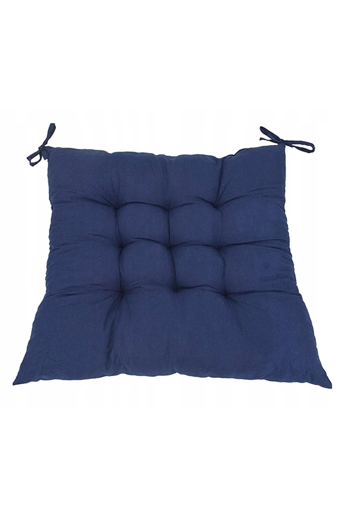 OEM-Perna scaun cu bretele de legat, 40x40 cm, 4 cm grosime, poliester si burete, albastru 3