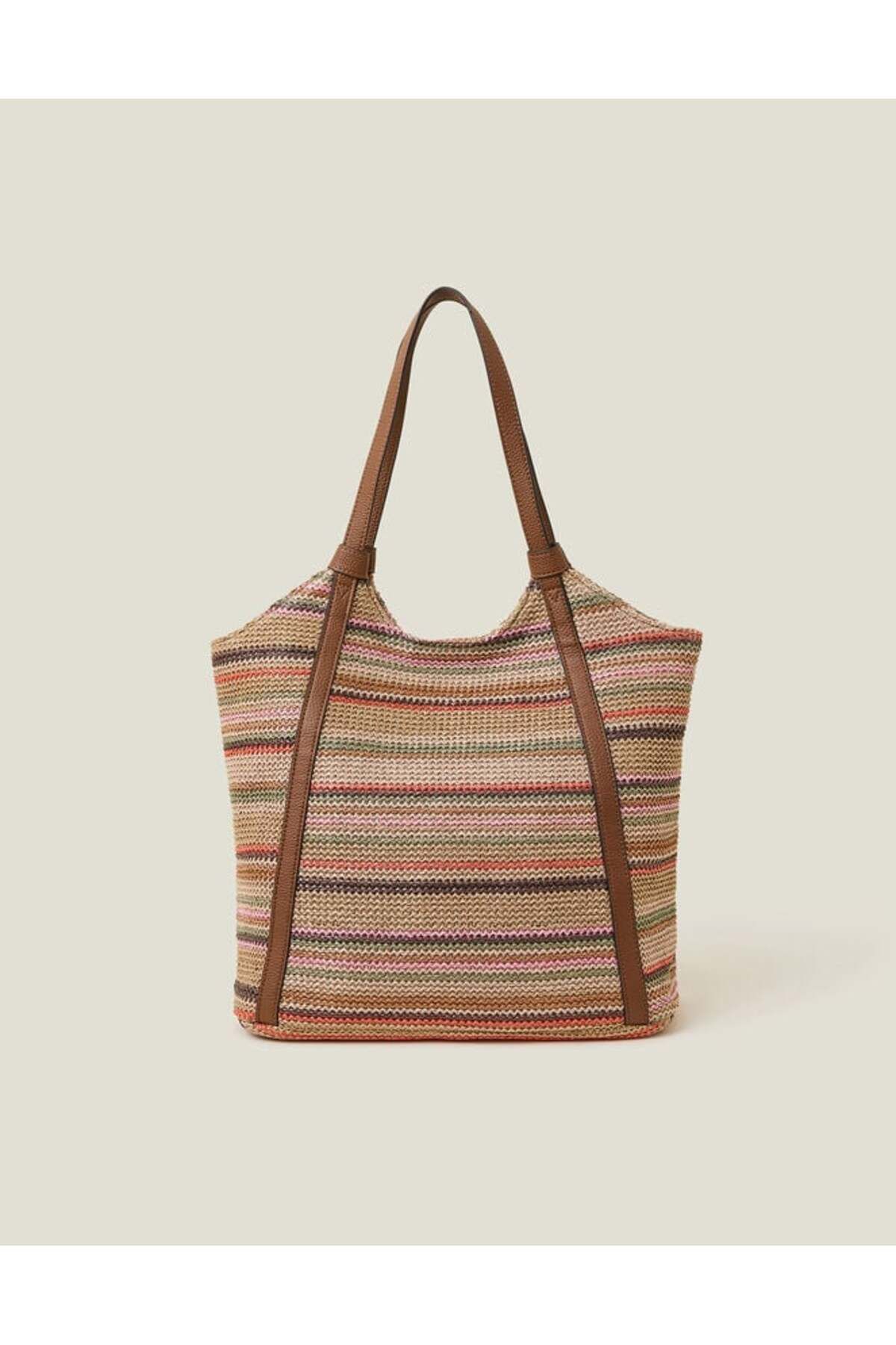 Accessorize Çizgili Raffia Omuz Çantası