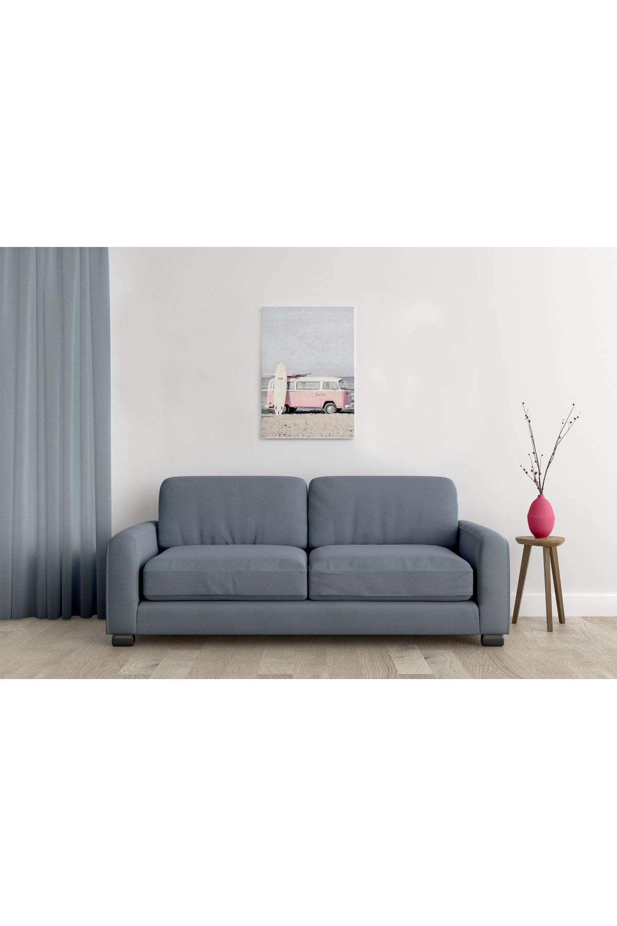 waspandhornet Vintage Plaj Temalı MDF Tablo