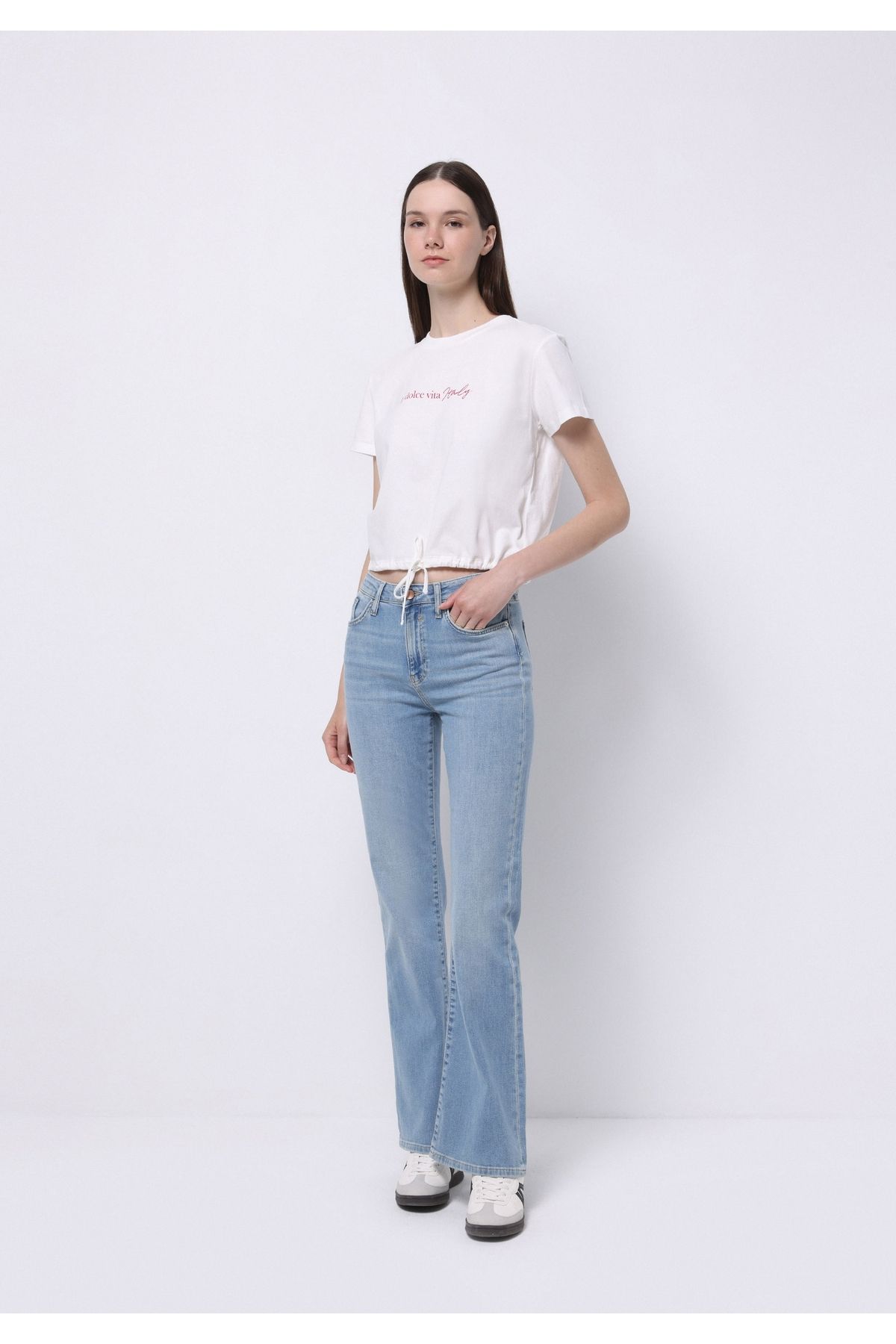 Colin's-Regular Fit Women's White Short Sleeve T-shirt 3