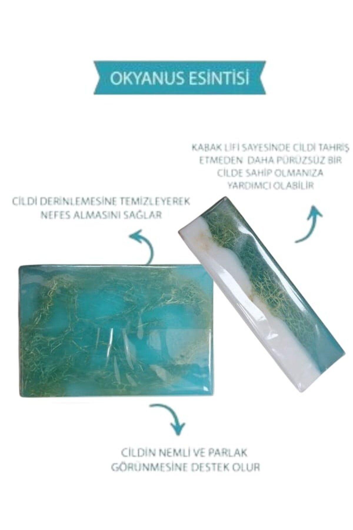 TrendMilano Kabak Lifli Eşek Sütlü Okyanus Esintisi Sabun 120 | Mineralli Nemlendirici Ve Peeling Etkili Sabun